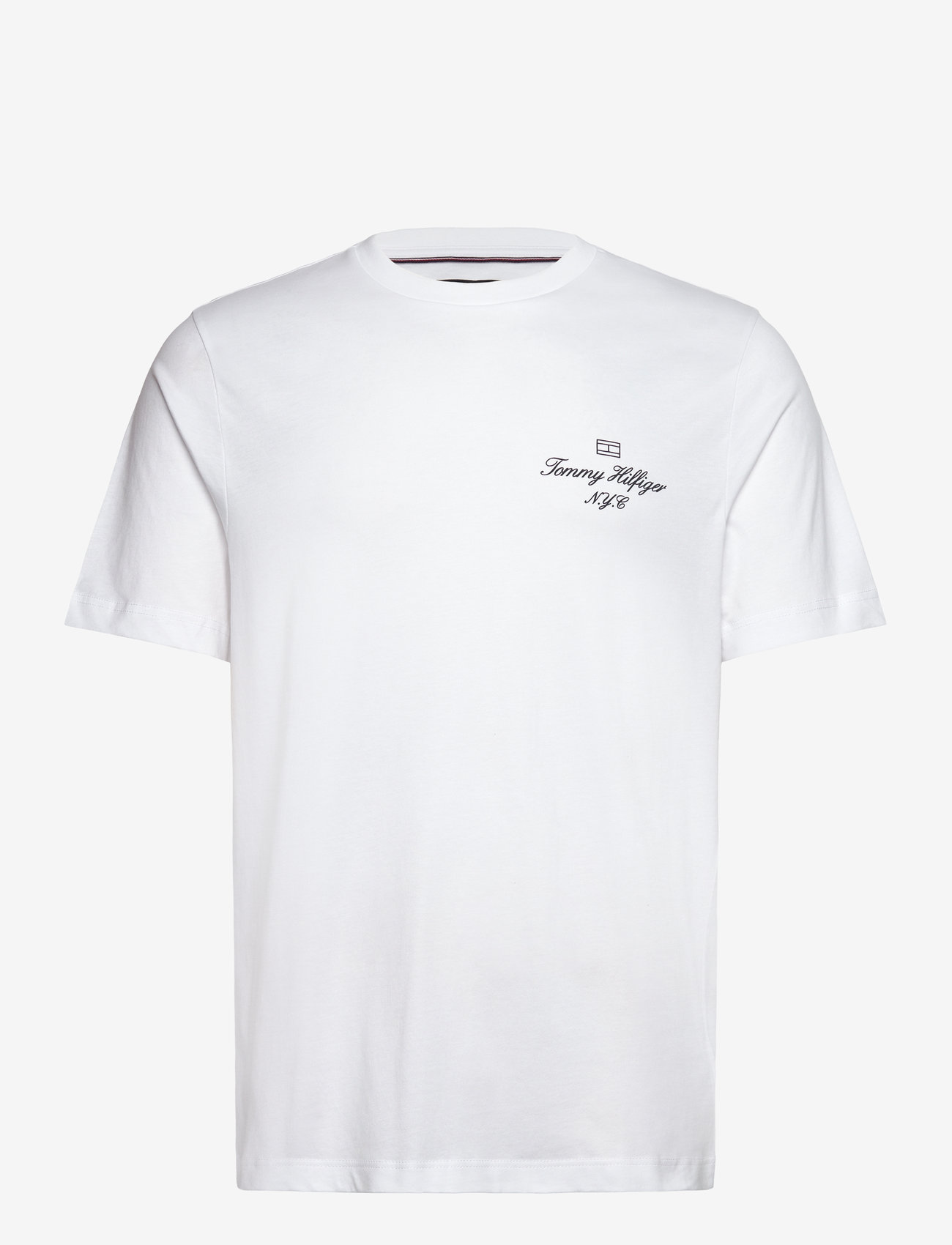 Tommy Hilfiger - OUTLINE FLAG SCRIPT TEE - lühikeste varrukatega t-särgid - white - 1