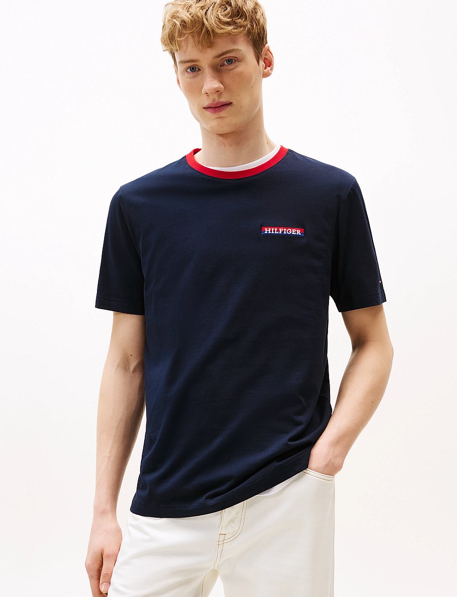 Tommy Hilfiger - AMERICANA GRAPHIC TEE - short-sleeved t-shirts - desert sky - 0