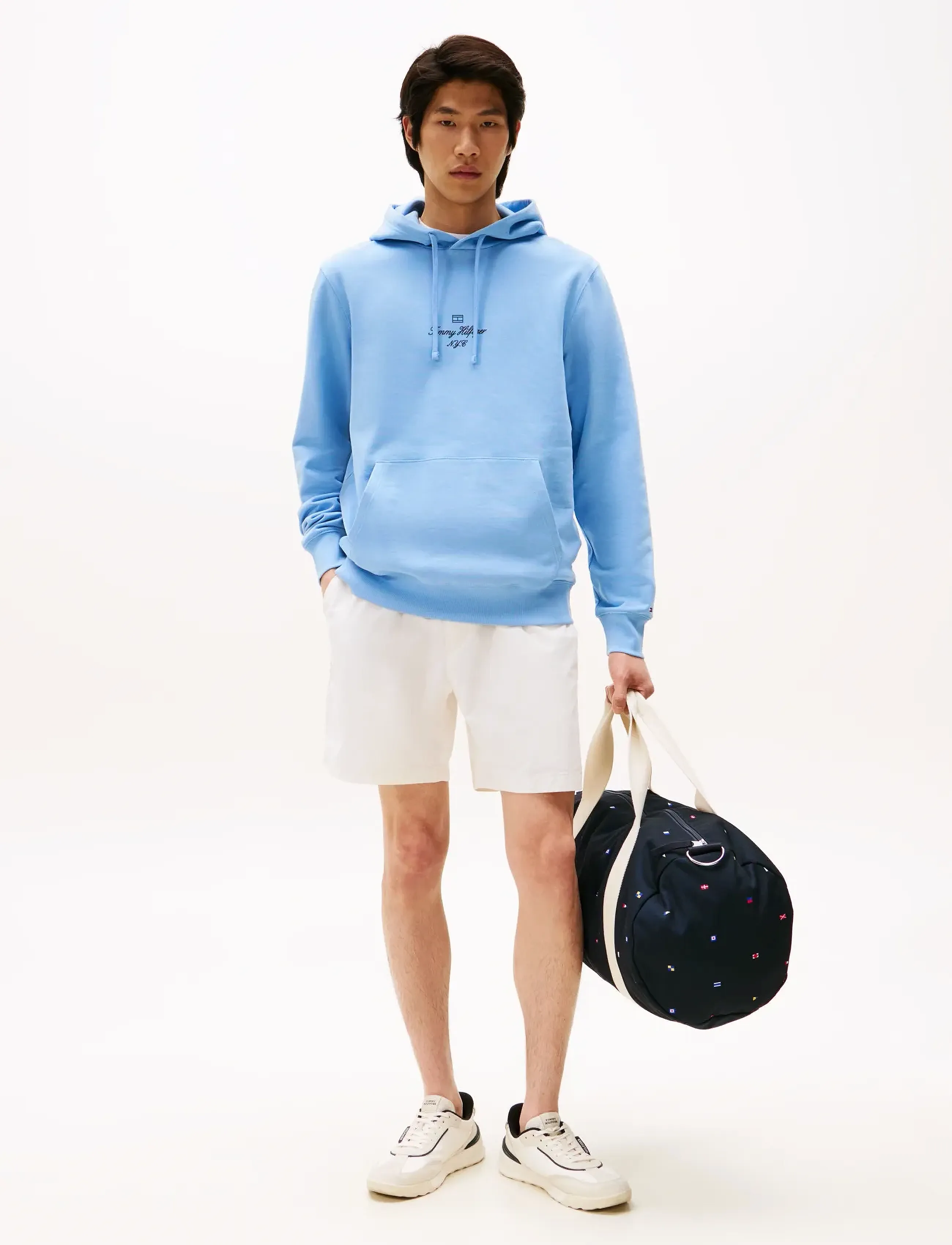 Tommy Hilfiger - OUTLINE FLAG SCRIPT HOODIE - cloudy blue - 3