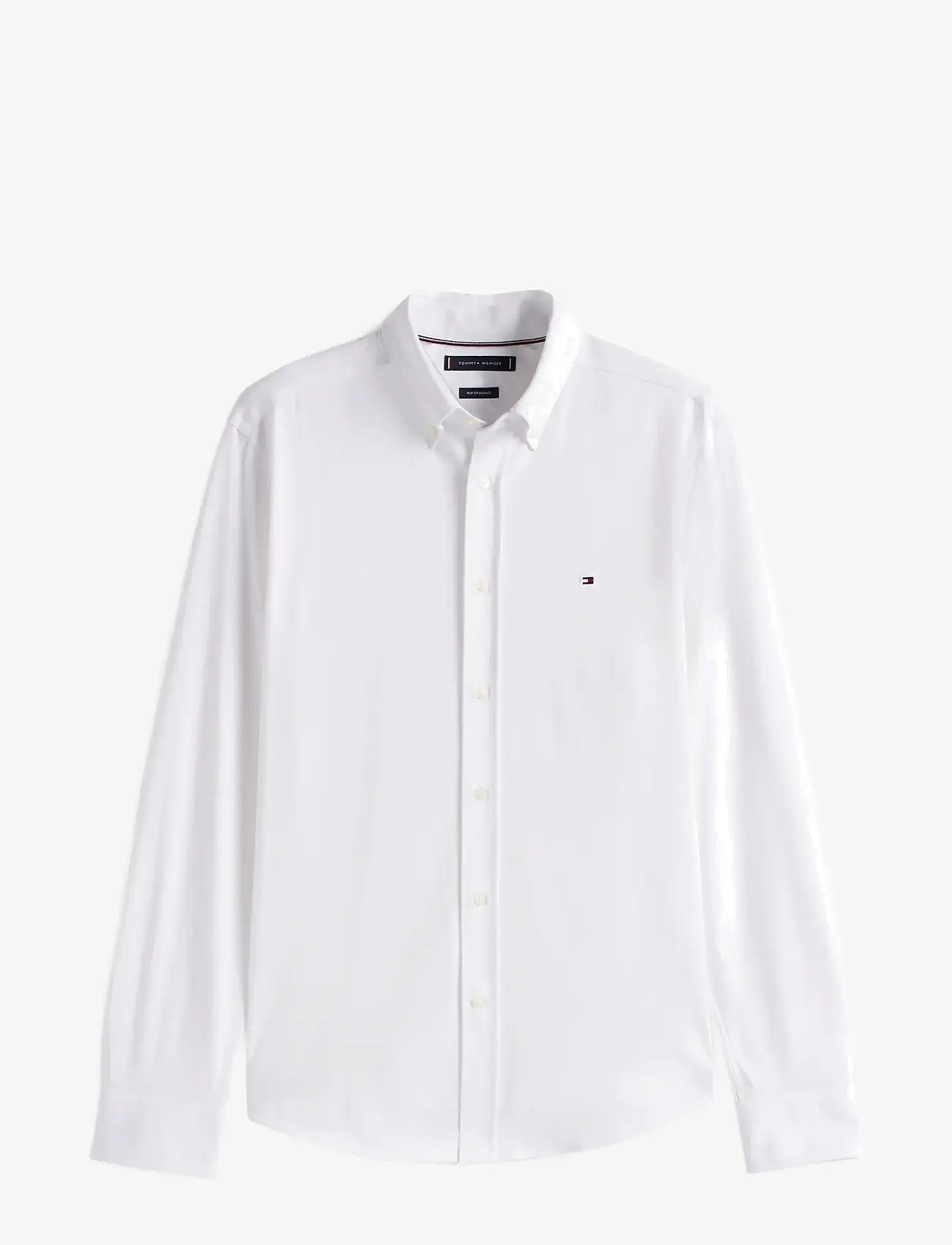 Tommy Hilfiger - PERFORMANCE KNIT SOLID LS SHIRT - vabaajasärgid - optic white - 0