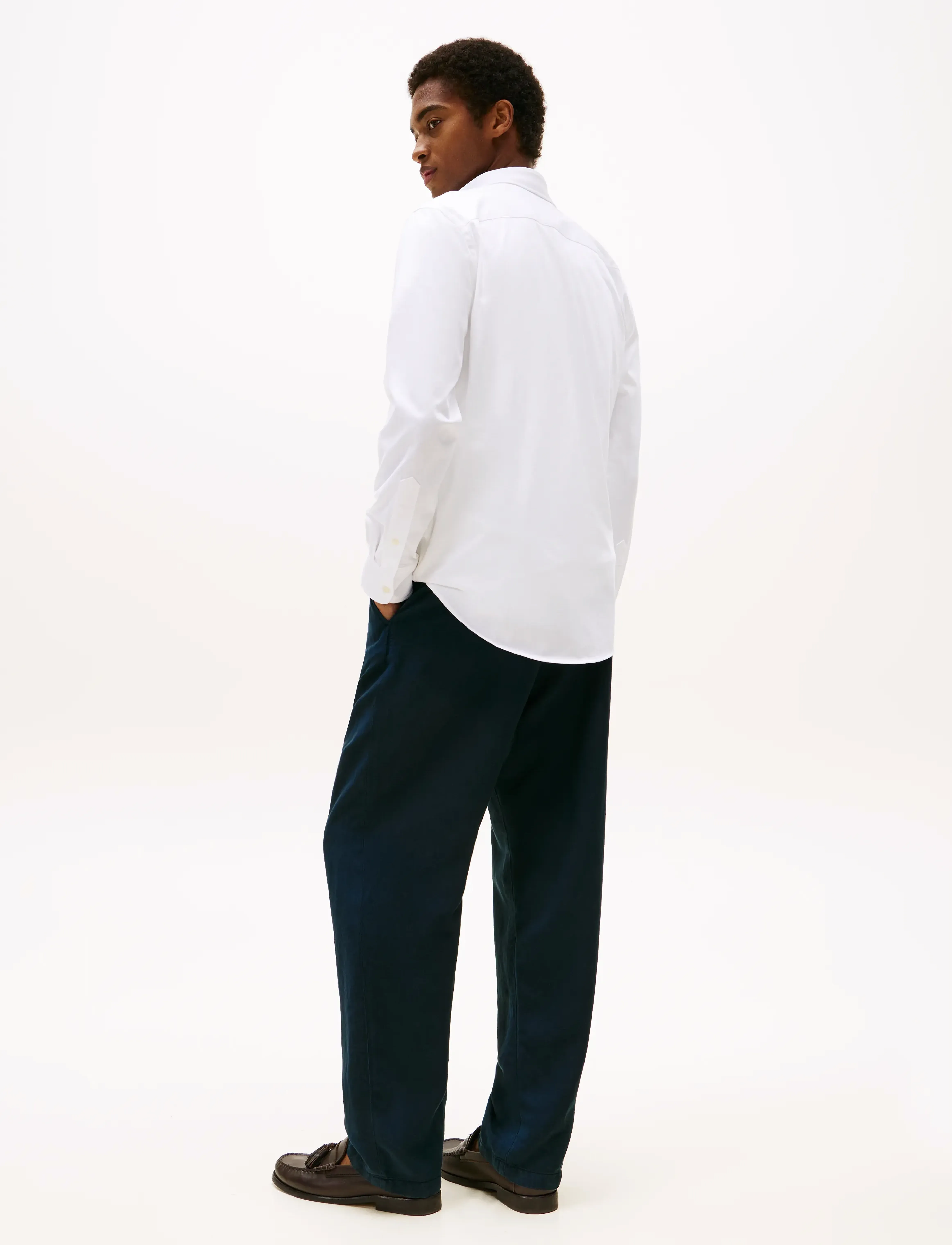 Tommy Hilfiger - PERFORMANCE KNIT SOLID LS SHIRT - casual skjortor - optic white - 3