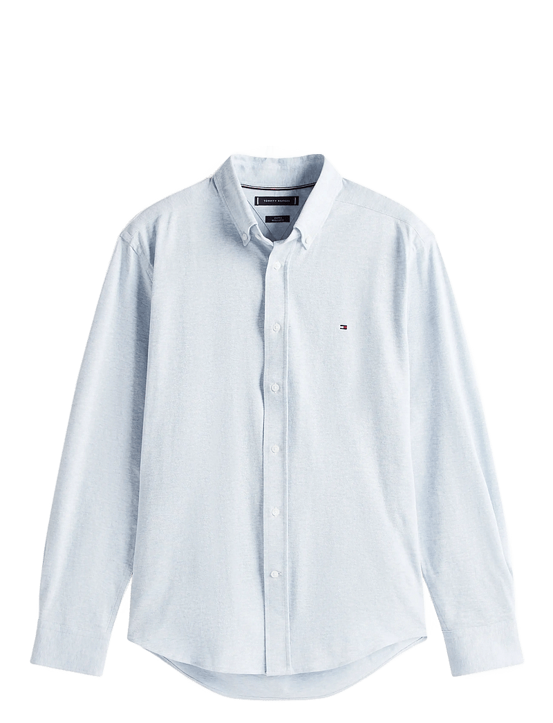 Tommy Hilfiger - 1985 KNITTED RF SHIRT - tavalised t-särgid - light blue heather - 1