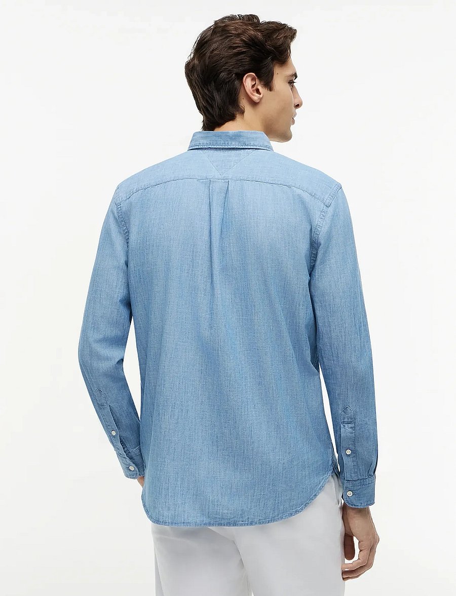 Tommy Hilfiger - CHAMBRAY POCKET RF BD SHIRT - denim shirts - medium blue chambray - 2