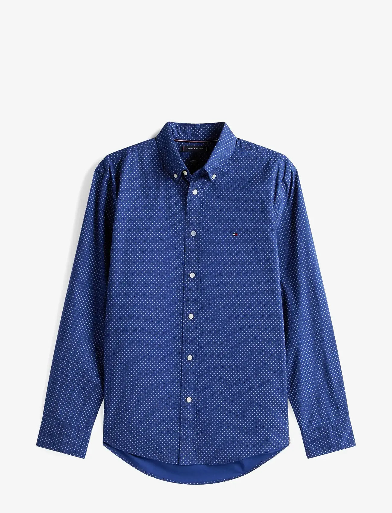 Tommy Hilfiger - FLEX POPLIN FAKE SOLID RF SHIRT - casual skjorter - preppy navy   newsprint - 1