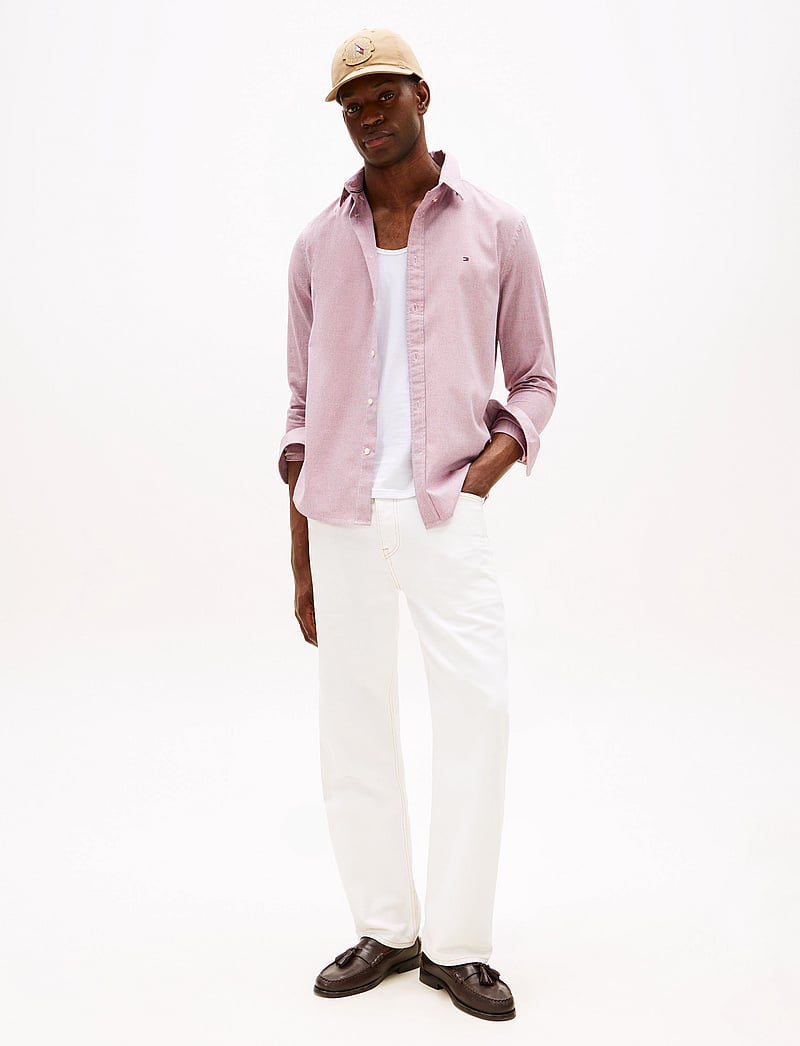 Tommy Hilfiger - DOBBY LS RF SHIRT - basic skjortor - medium red multi - 2