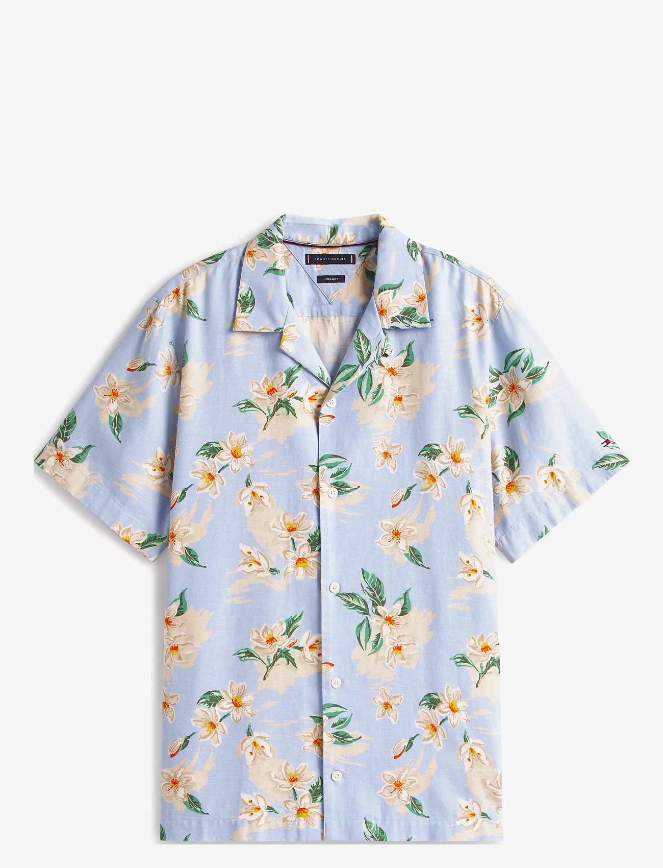 Tommy Hilfiger - LIGHTWEIGHT FLORAL AOP SS SHIRT - basic shirts - sweet blue / allover - 1