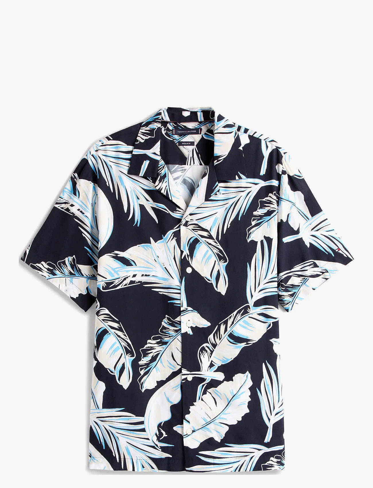 Tommy Hilfiger - LIGHTWEIGHT LEAF AOP SS SHIRT - basic shirts - black / allover - 1