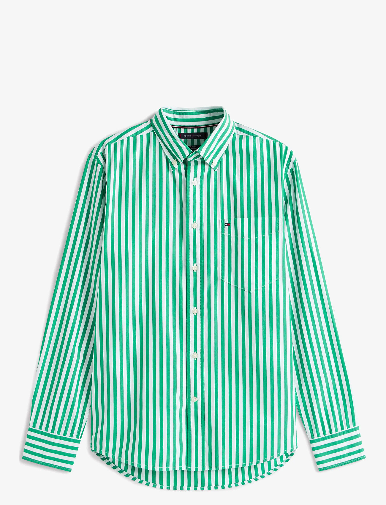 Tommy Hilfiger - FLEX POPLIN BOLD STRIPE SHIRT - basic skjortor - olympic green / stripe - 1
