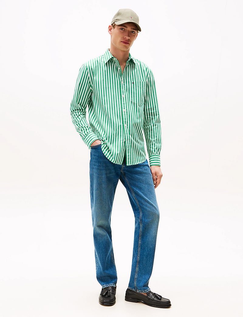 Tommy Hilfiger - FLEX POPLIN BOLD STRIPE SHIRT - basic skjortor - olympic green / stripe - 2