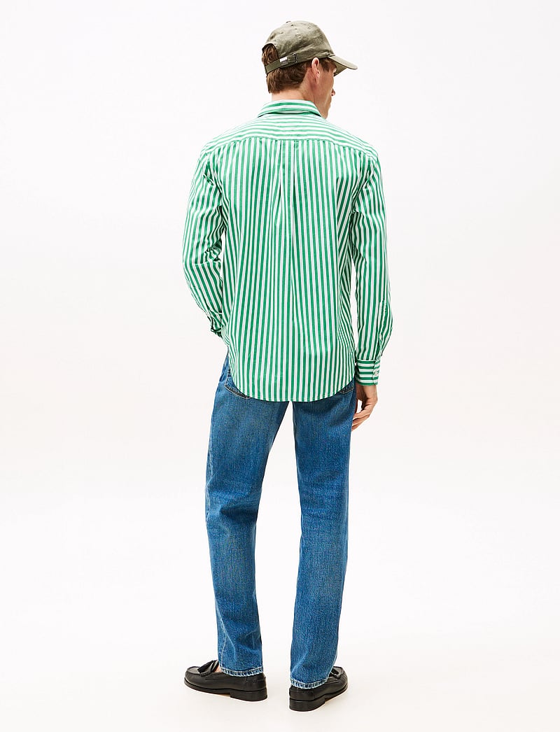 Tommy Hilfiger - FLEX POPLIN BOLD STRIPE SHIRT - basic skjortor - olympic green / stripe - 3