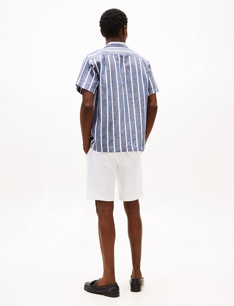 Tommy Hilfiger - LINEN BLEND STRIPED SS RF SHIRT - basic shirts - preppy navy / stripe - 3