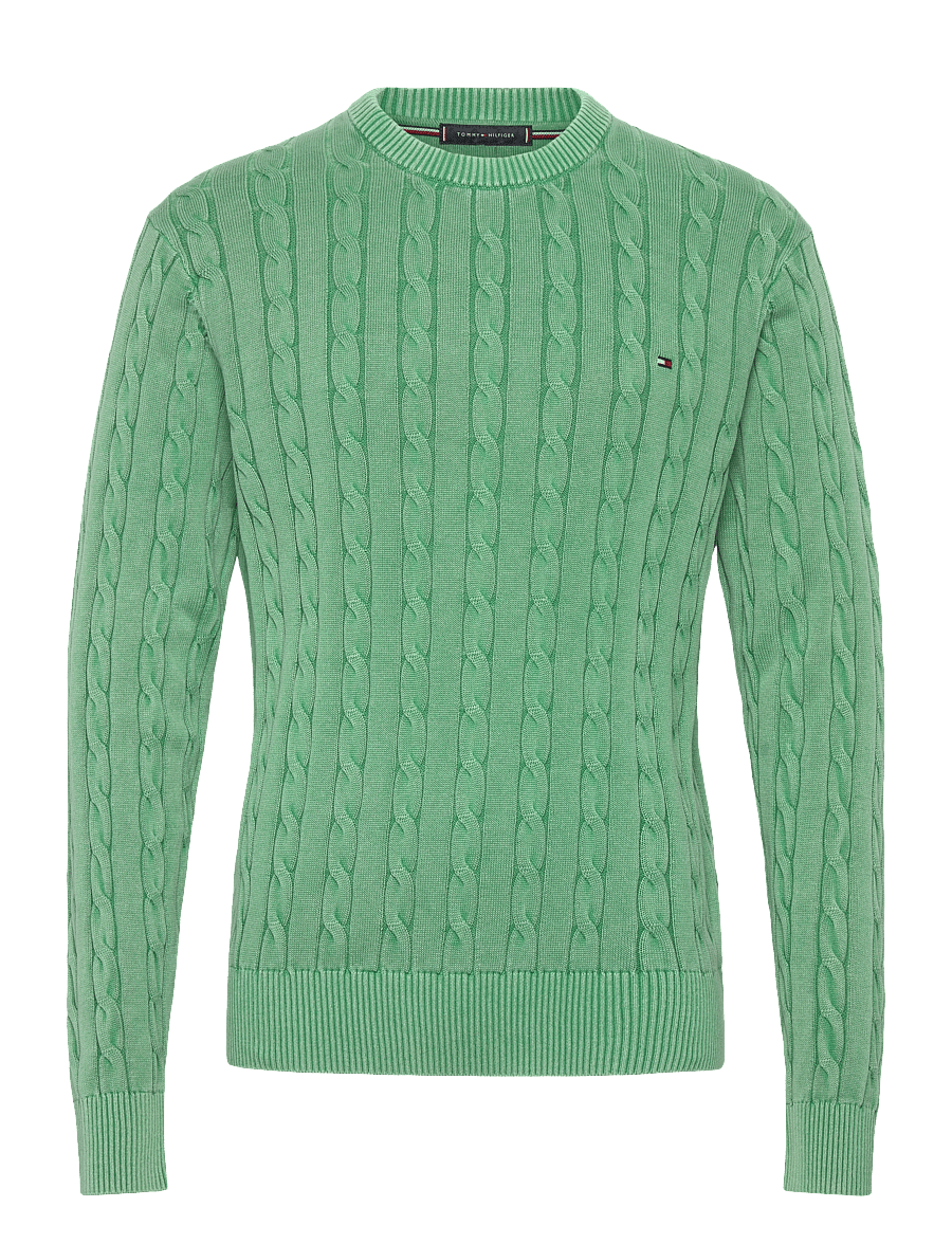 Tommy Hilfiger - CLASSIC CABLE GMD C NK - Ümara kaelusega - fort green - 1