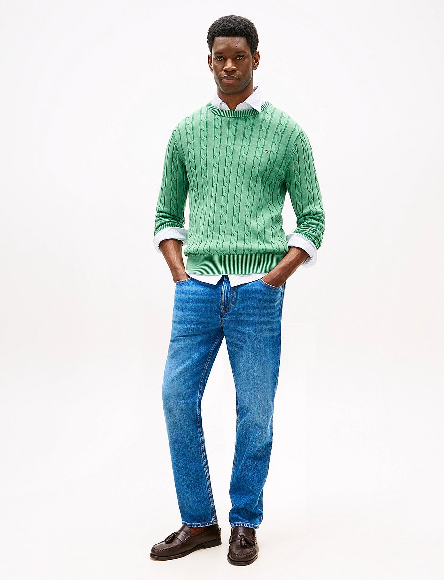Tommy Hilfiger - CLASSIC CABLE GMD C NK - Ümara kaelusega - fort green - 3