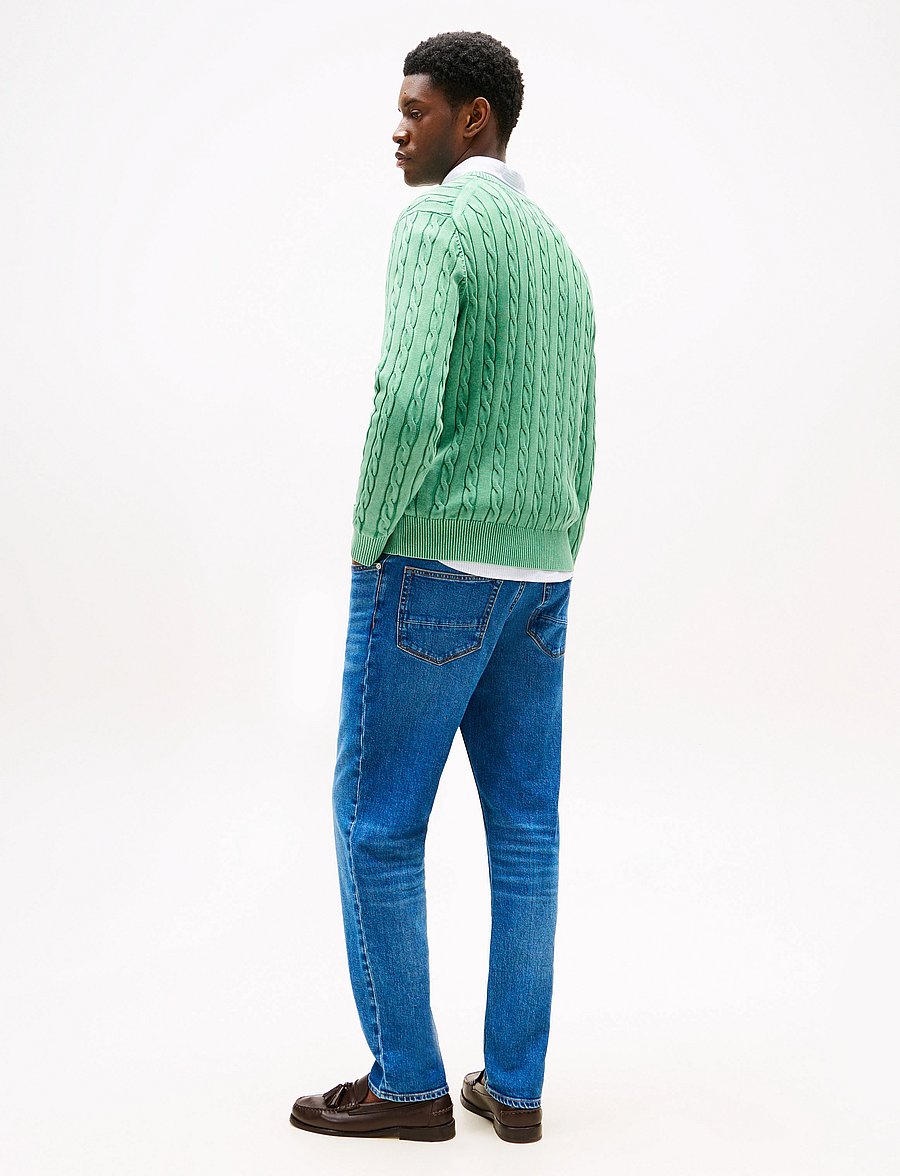 Tommy Hilfiger - CLASSIC CABLE GMD C NK - Ümara kaelusega - fort green - 4