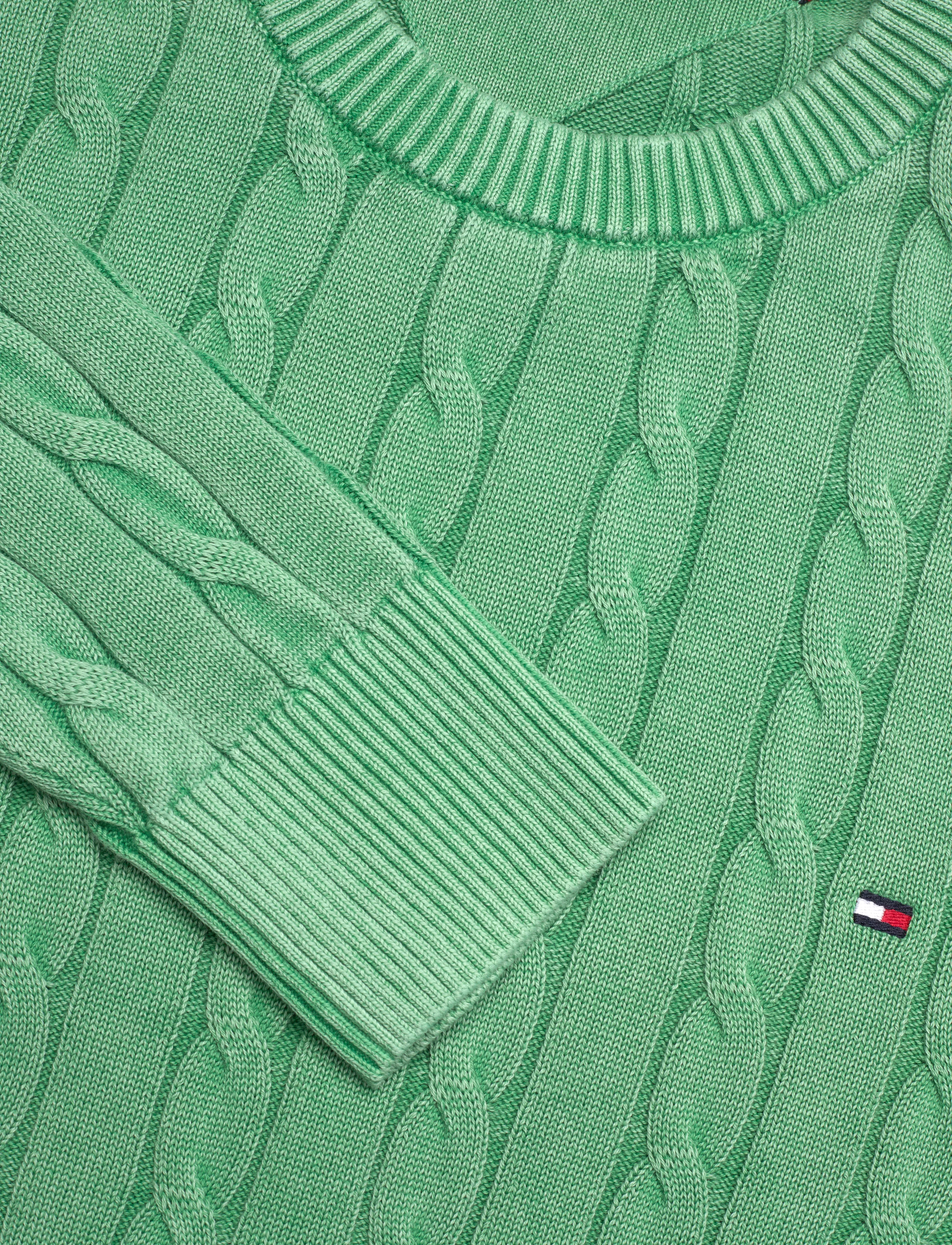 Tommy Hilfiger - CLASSIC CABLE GMD C NK - kudumid - fort green - 5