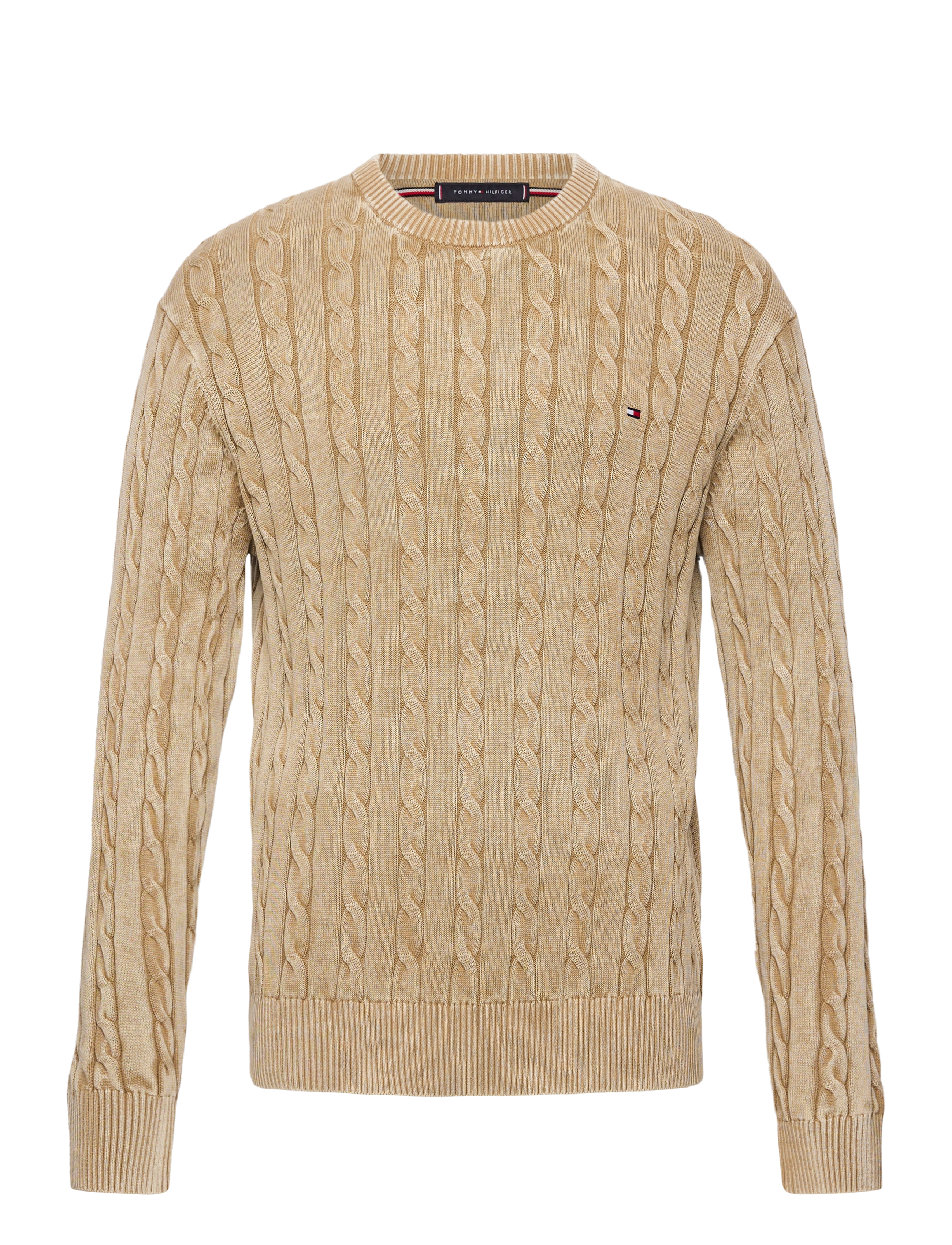 TOMMY HILFIGER Klassisch Cable Gmd C Nk Beige - XXXL - Herren