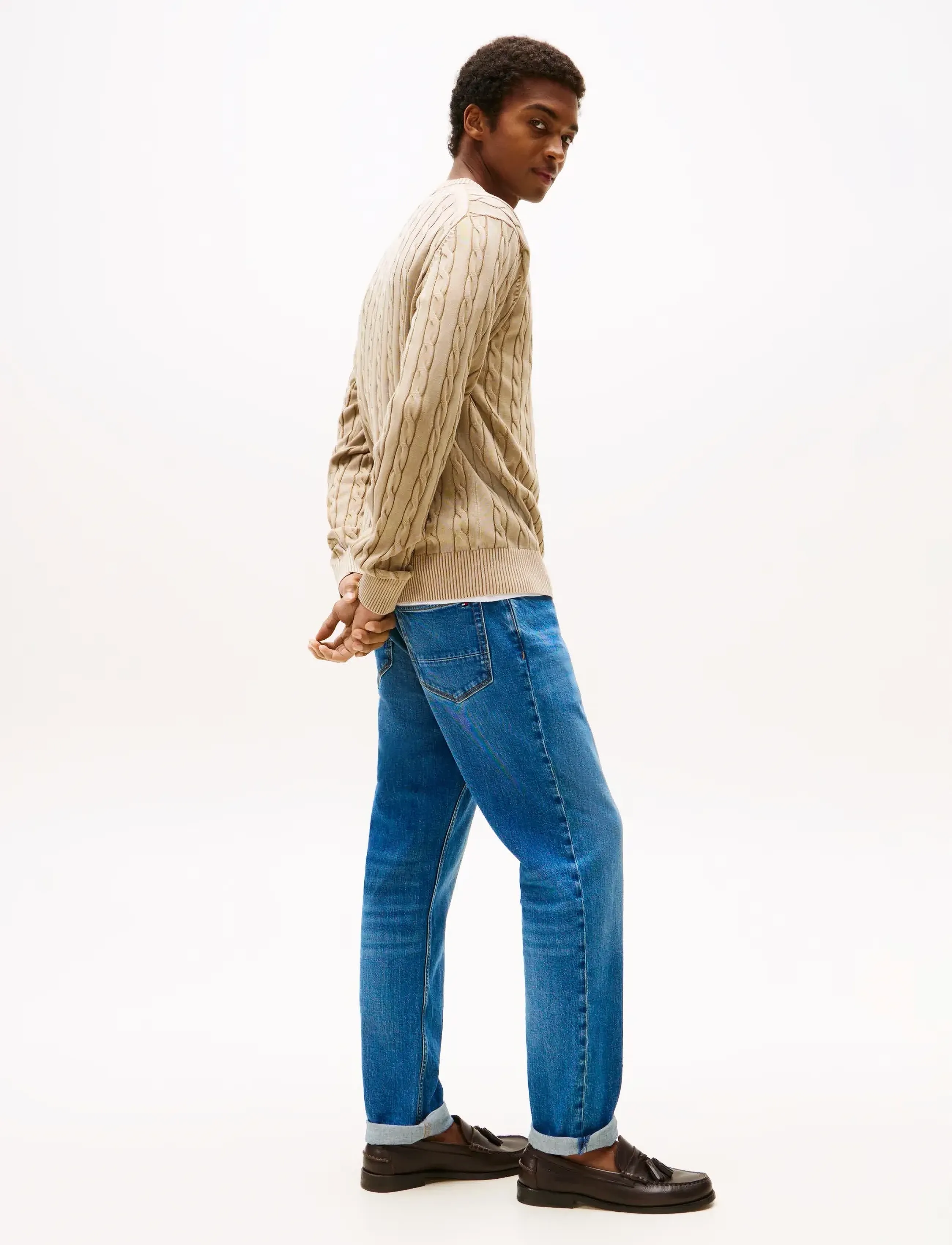 Tommy Hilfiger - CLASSIC CABLE GMD C NK - round necks - sandalwood - 4