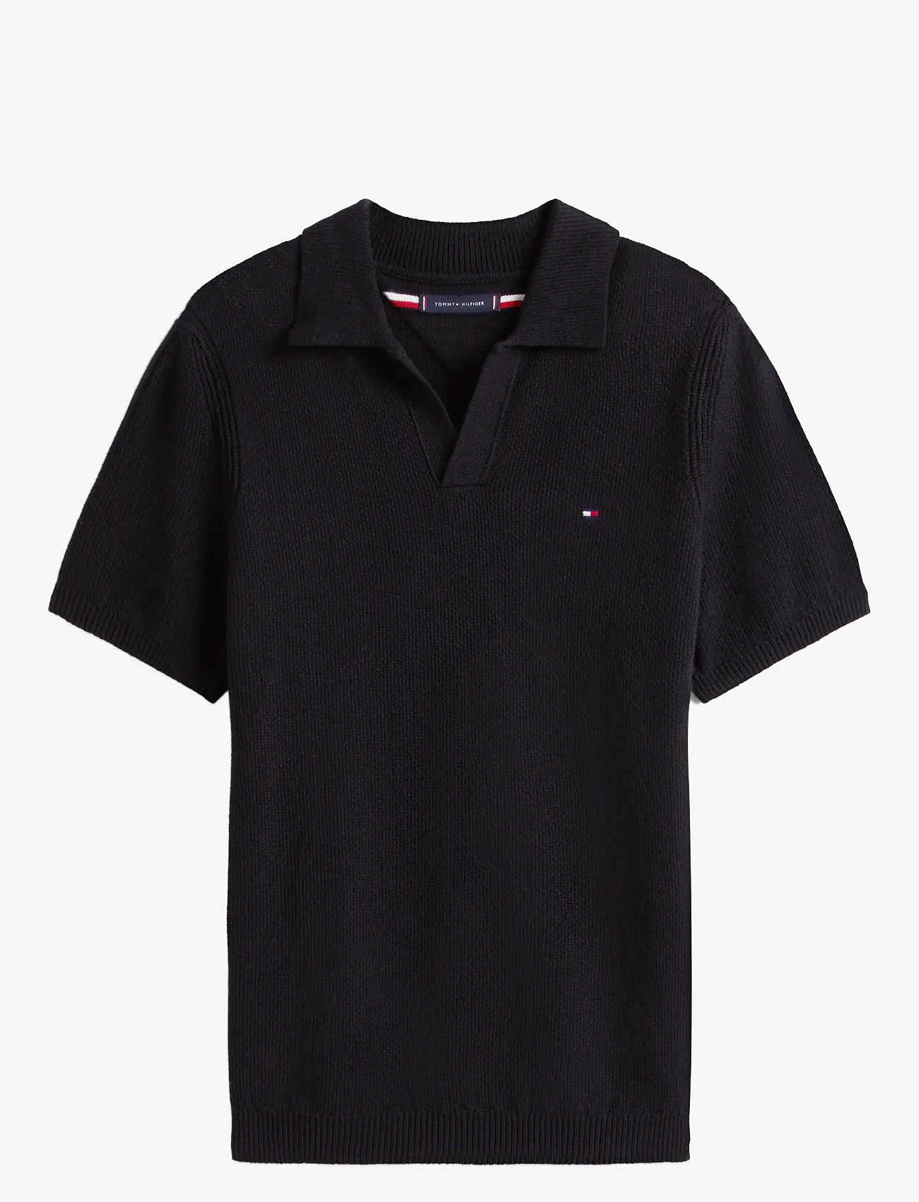 Tommy Hilfiger - KNITTED TEXTURED POLO - gestrickte polohemden - desert sky - 1