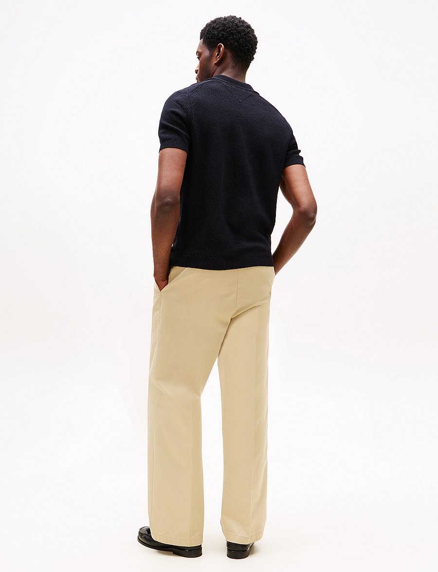 Tommy Hilfiger - KNITTED TEXTURED POLO - dzianinowe bluzki polo - desert sky - 3