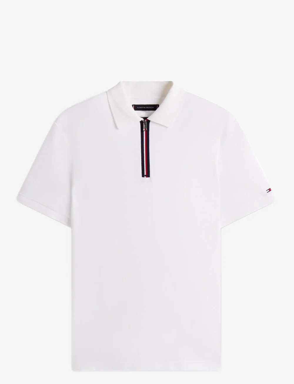 Tommy Hilfiger - INTERLOCK ZIP REG POLO - kurzärmelig - white - 1