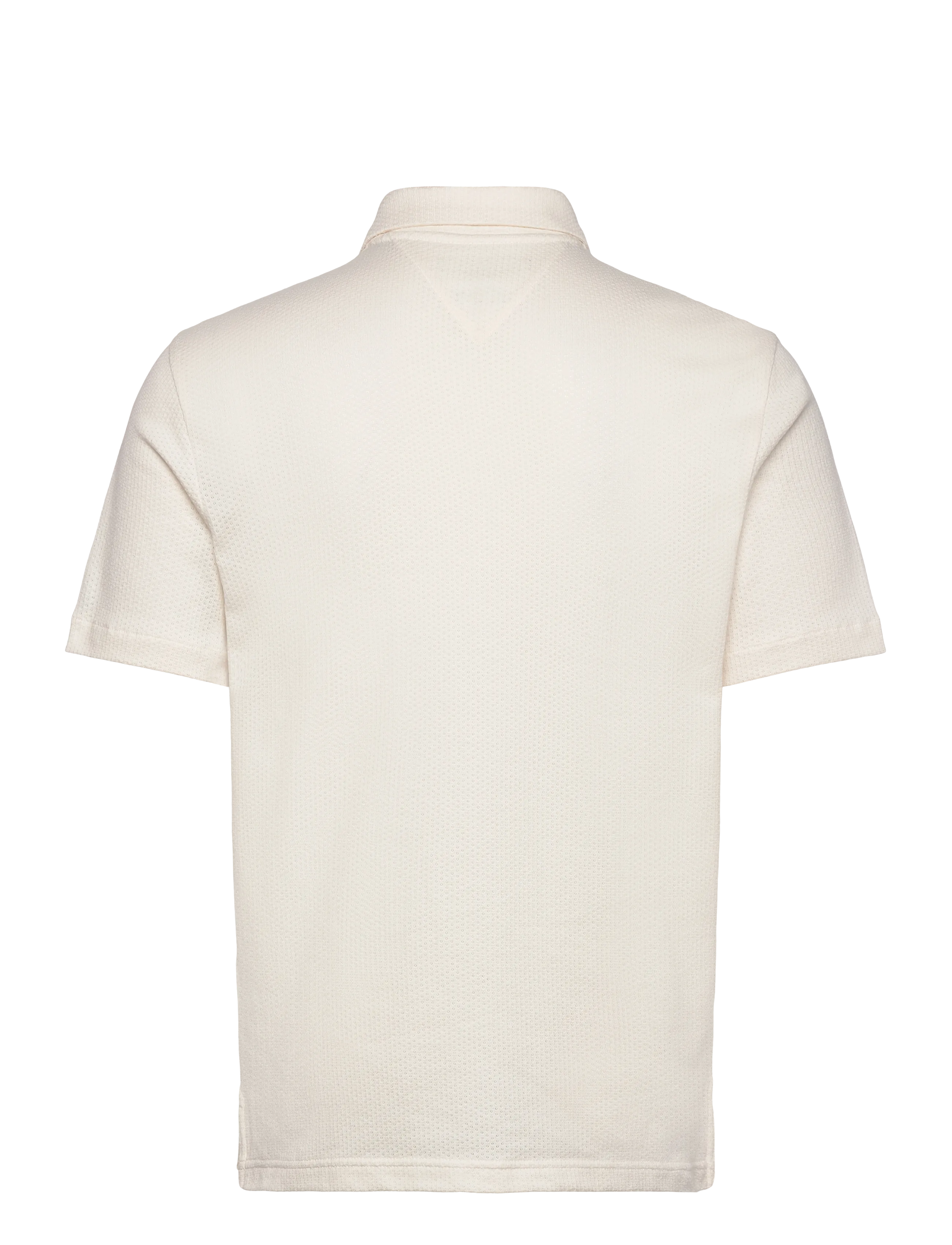 Tommy Hilfiger - OPEN KNIT FULL PLACKET REG POLO - stickade pikéer - ivory petal - 2