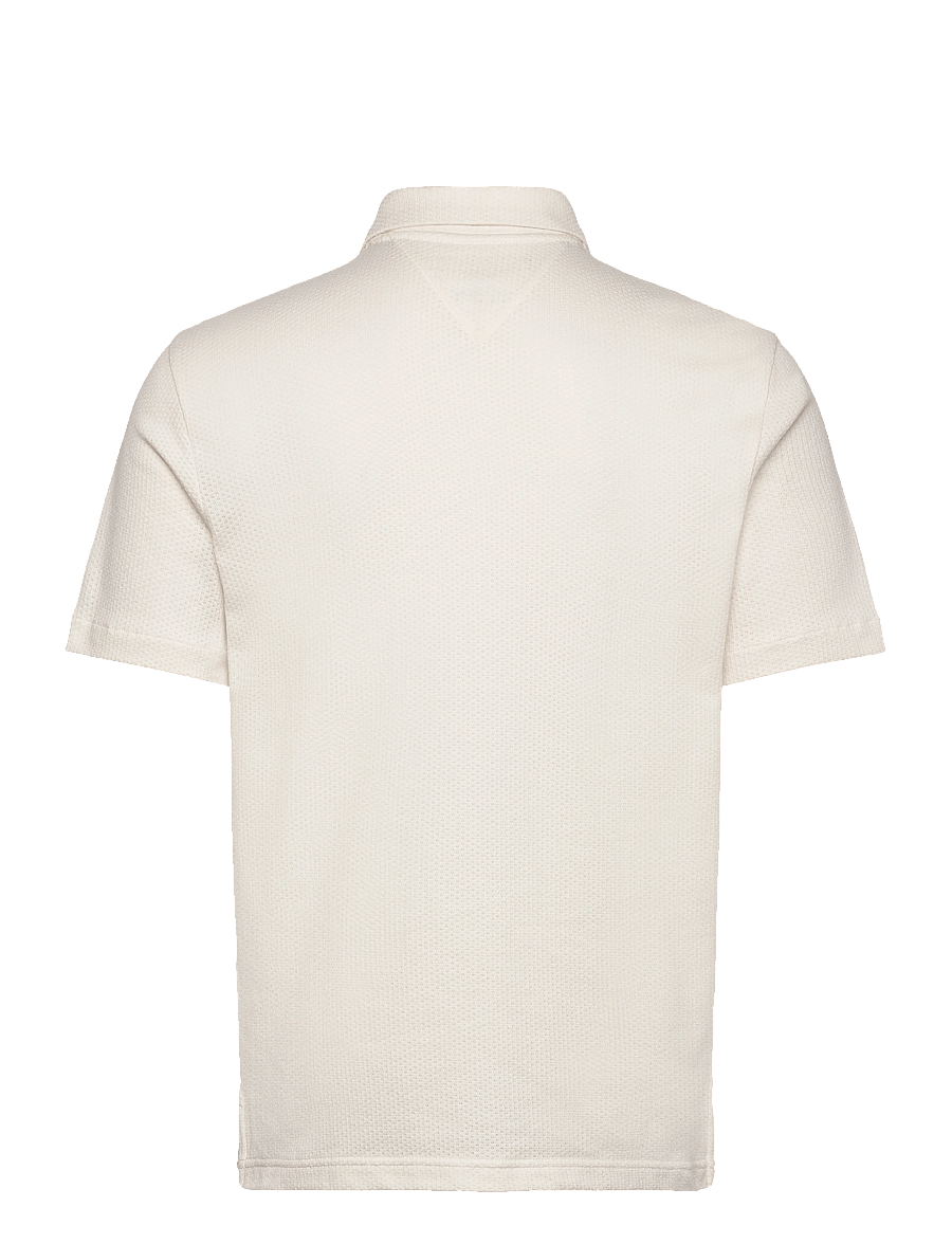 Tommy Hilfiger - OPEN KNIT FULL PLACKET REG POLO - gestrickte polohemden - ivory petal - 2