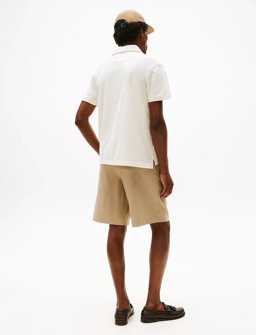 Tommy Hilfiger - OPEN KNIT FULL PLACKET REG POLO - gestrickte polohemden - ivory petal - 4