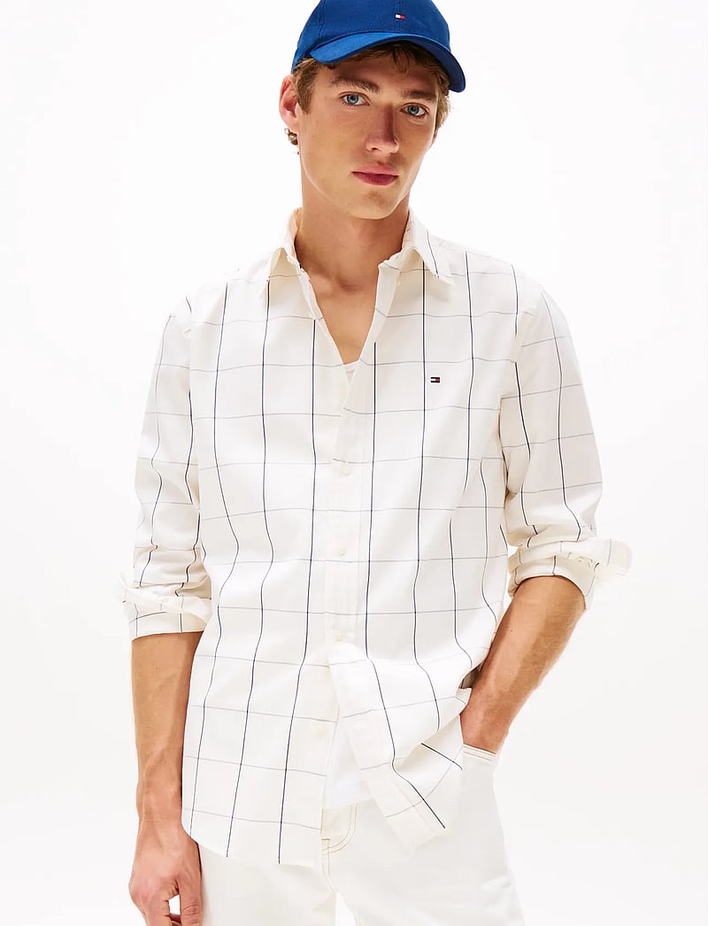 Tommy Hilfiger - LIGHTWEIGHT TWILL WINDOW SHIRT - basic shirts - ivory silk - 0
