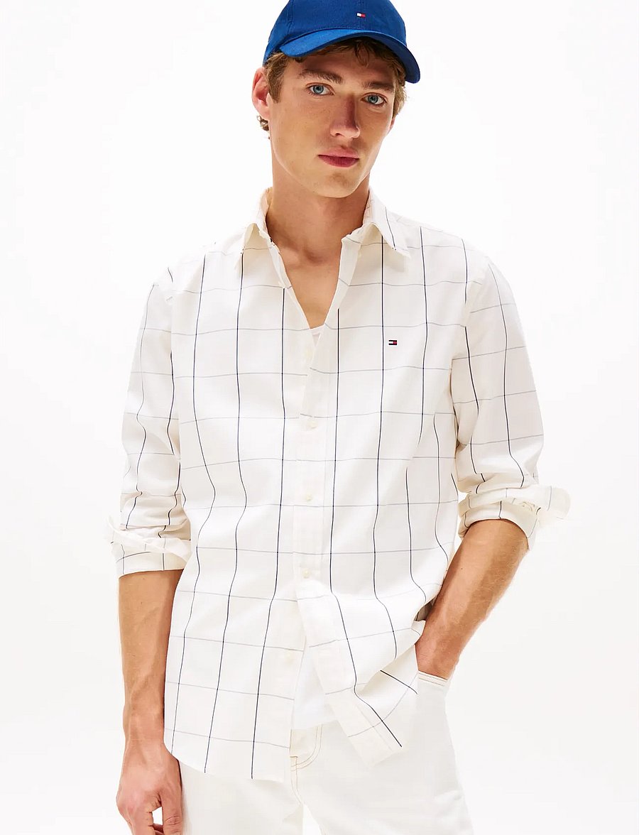 Tommy Hilfiger - LIGHTWEIGHT TWILL WINDOW SHIRT - ivory silk - 0