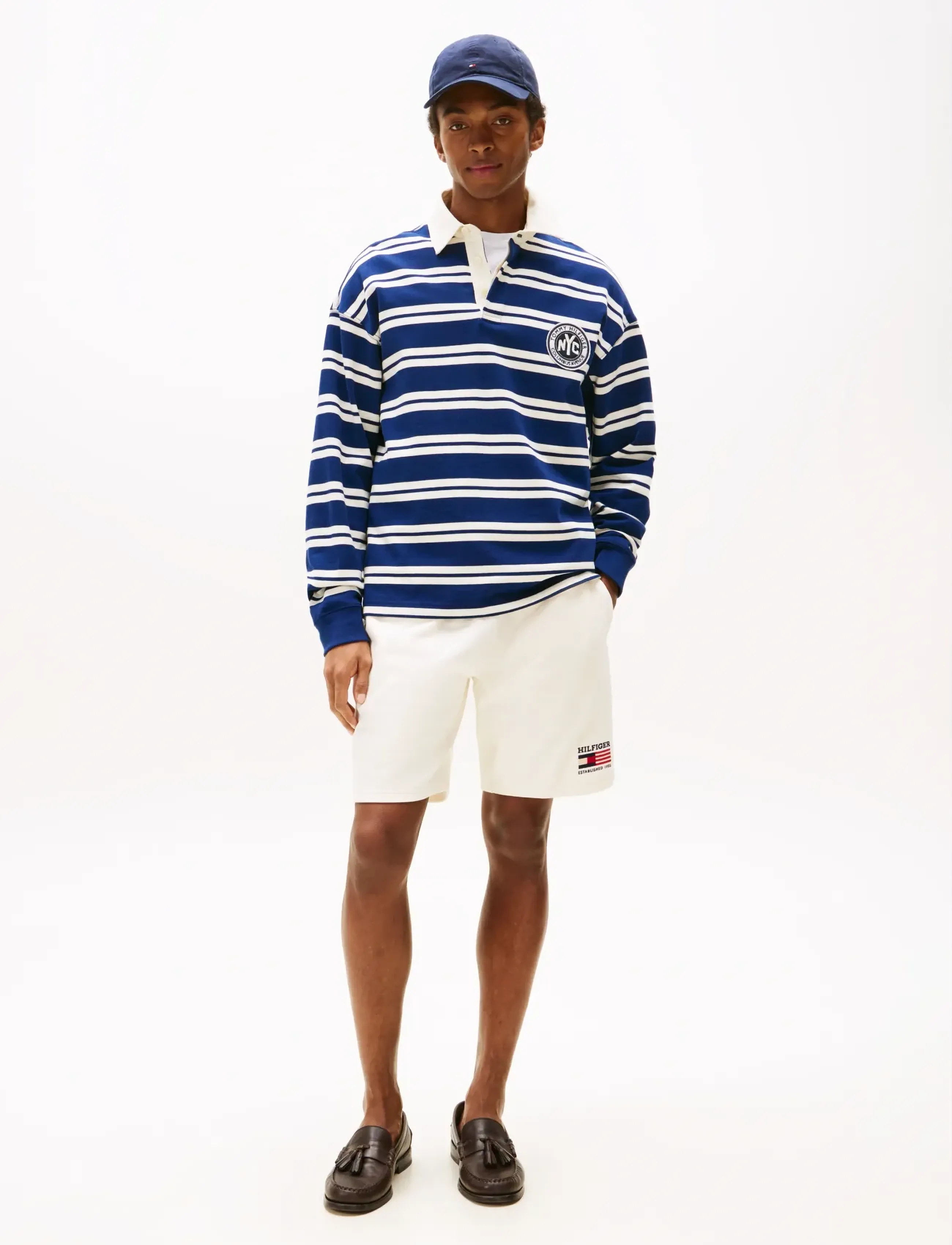 Tommy Hilfiger - AUTHENTIC STRIPE RUGBY - ivory petal preppy navy - 2