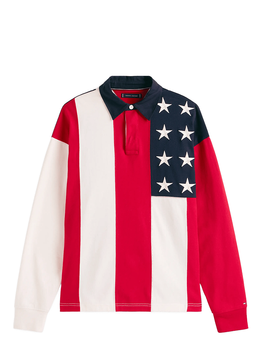Tommy Hilfiger - AMERICANA FLAG RUGBY - sweatshirts - desert sky/multi - 1