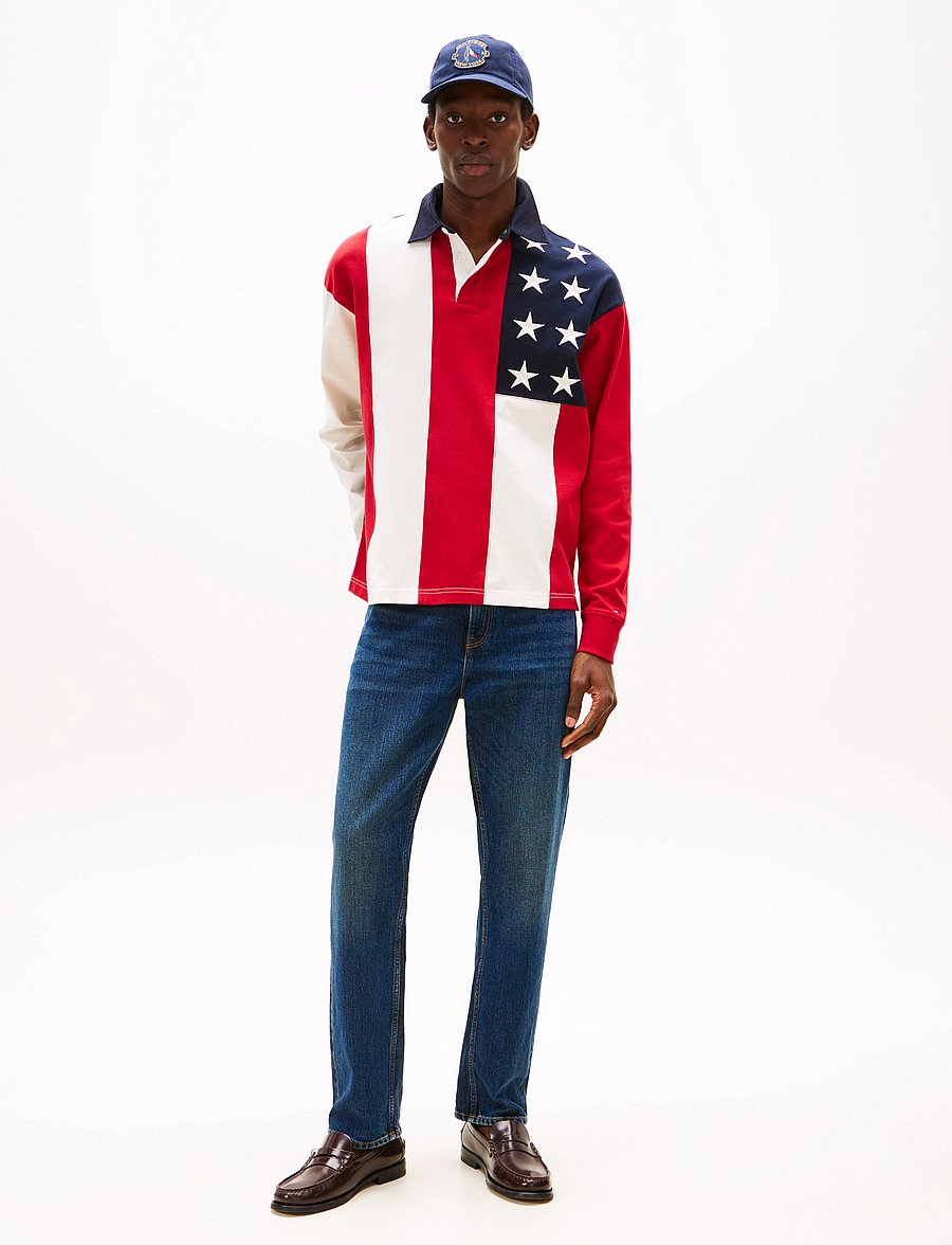 Tommy Hilfiger - AMERICANA FLAG RUGBY - sweatshirts - desert sky/multi - 2