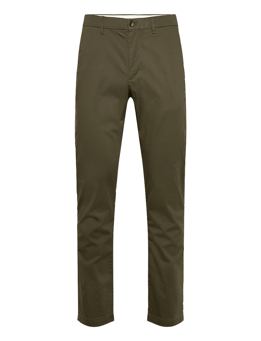Tommy Hilfiger - DENTON PRINTED STRUCTURE CHINO - casual byxor - dark greenery - 1