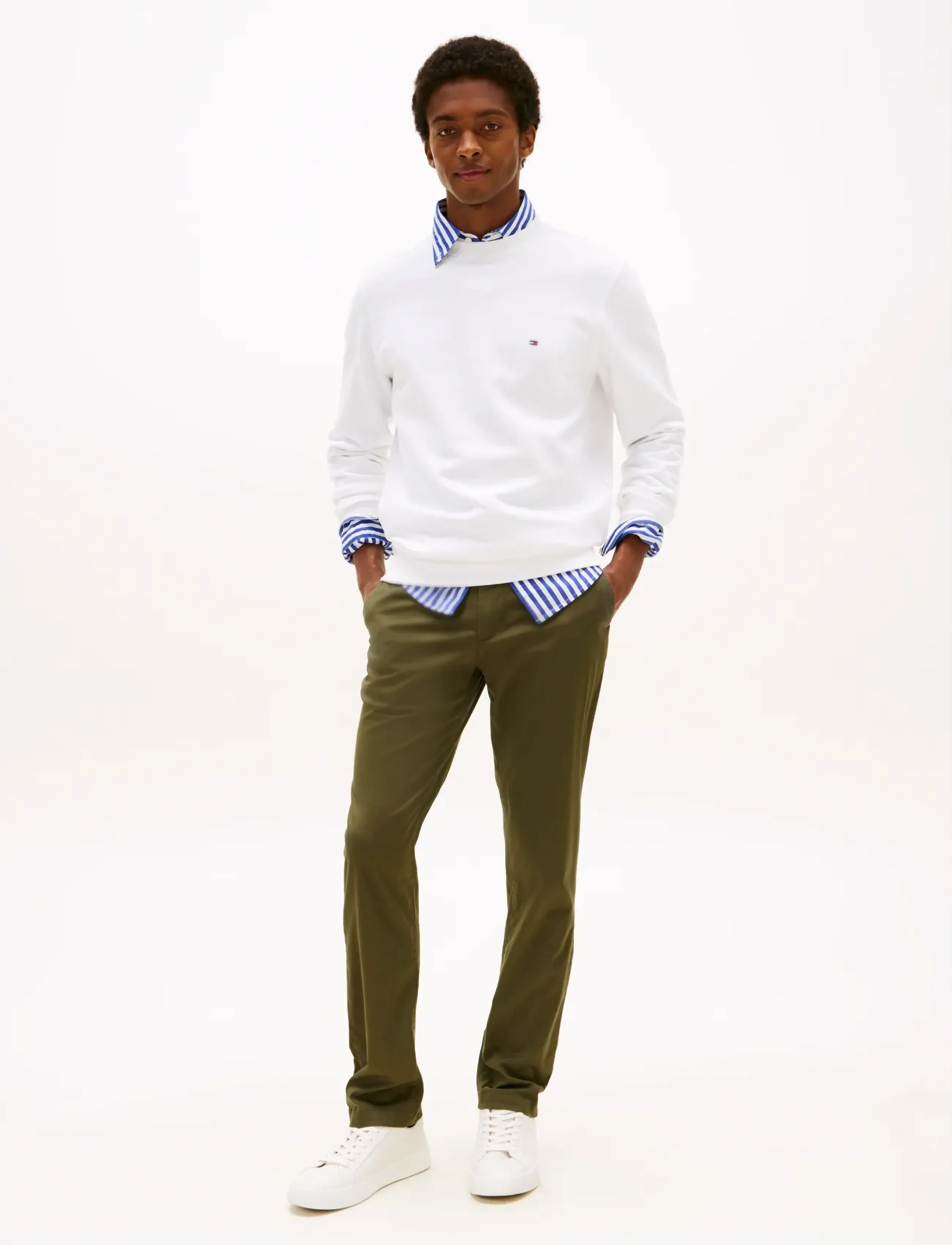 Tommy Hilfiger - DENTON PRINTED STRUCTURE CHINO - casual - dark greenery - 3