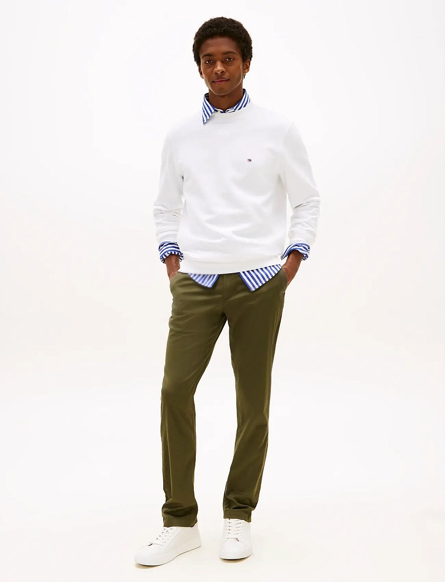 Tommy Hilfiger - DENTON PRINTED STRUCTURE CHINO - casual byxor - dark greenery - 3