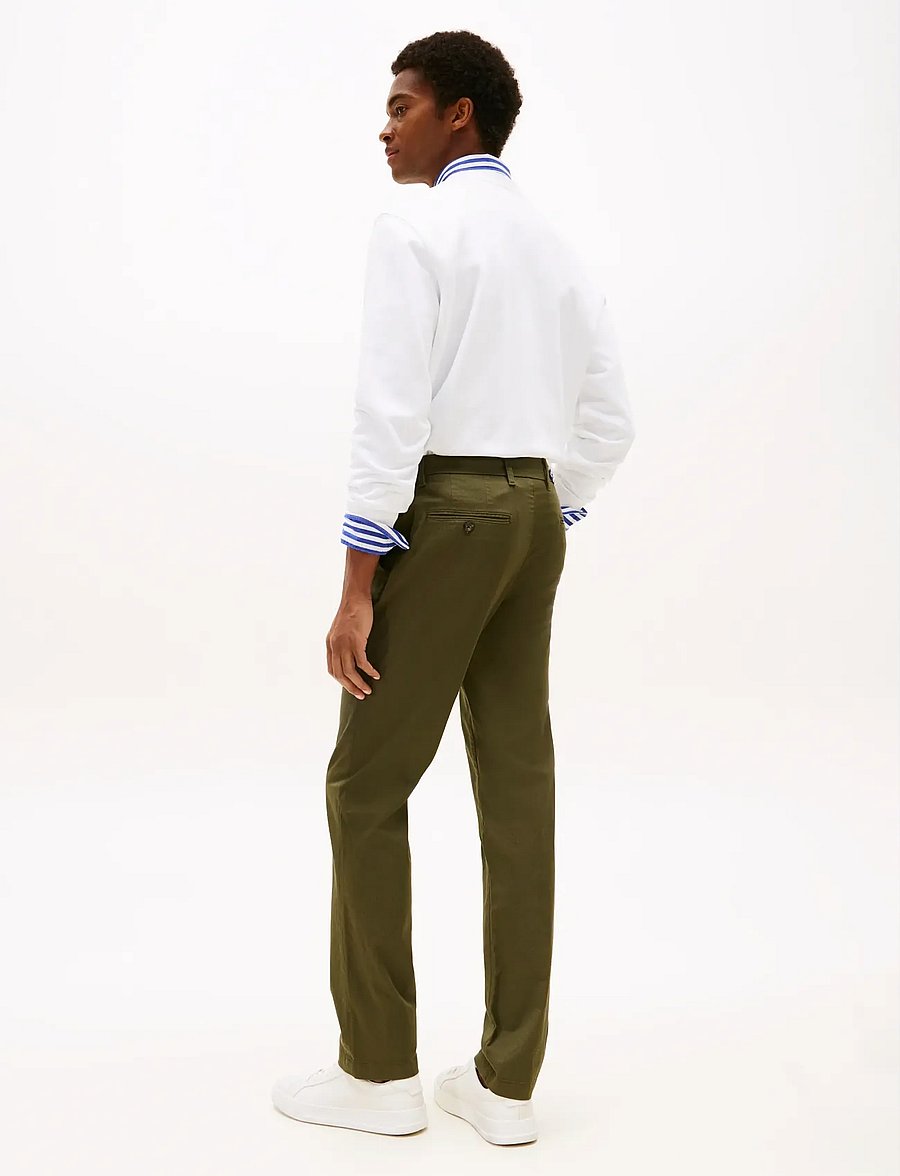 Tommy Hilfiger - DENTON PRINTED STRUCTURE CHINO - casual byxor - dark greenery - 4