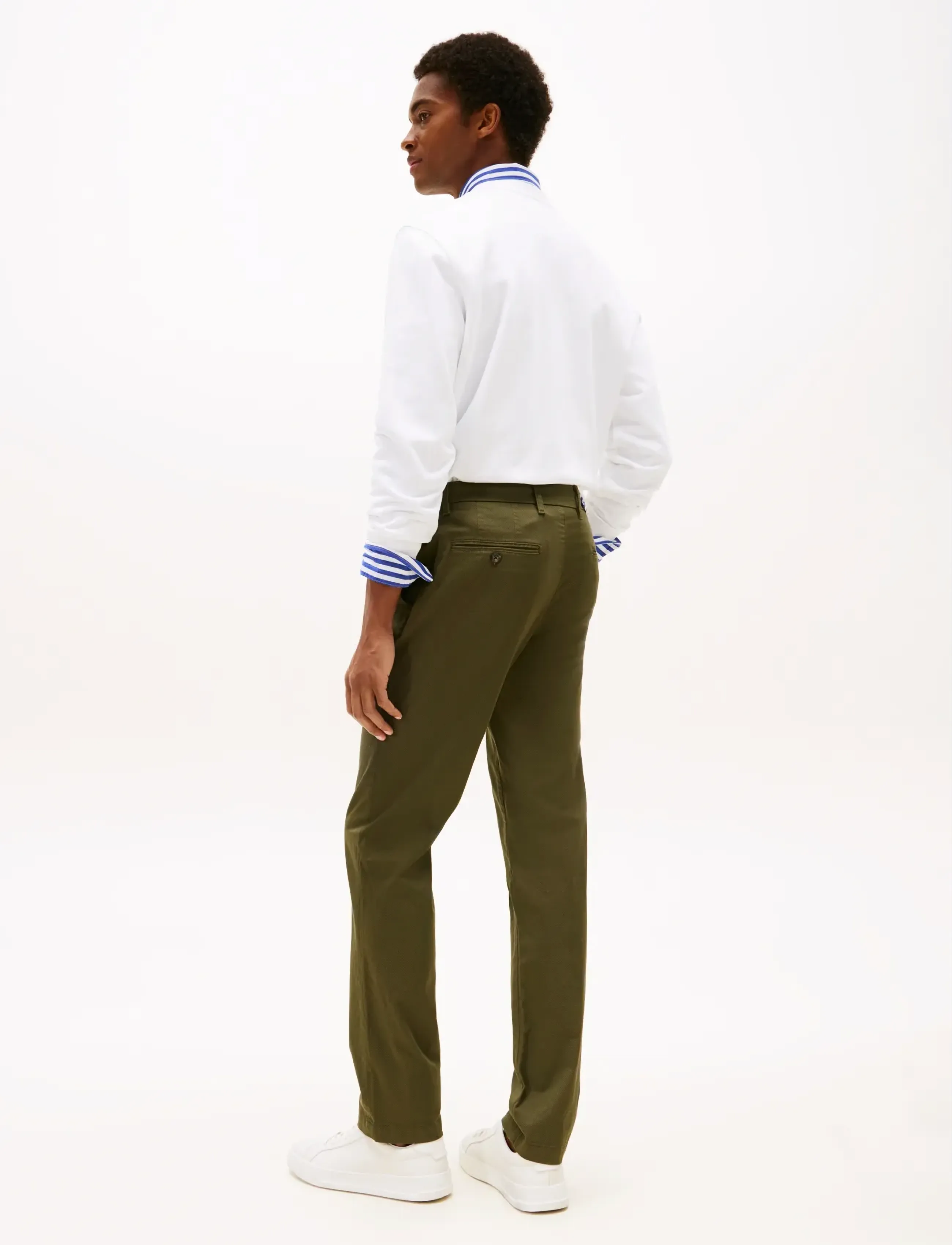 Tommy Hilfiger - DENTON PRINTED STRUCTURE CHINO - casual - dark greenery - 4