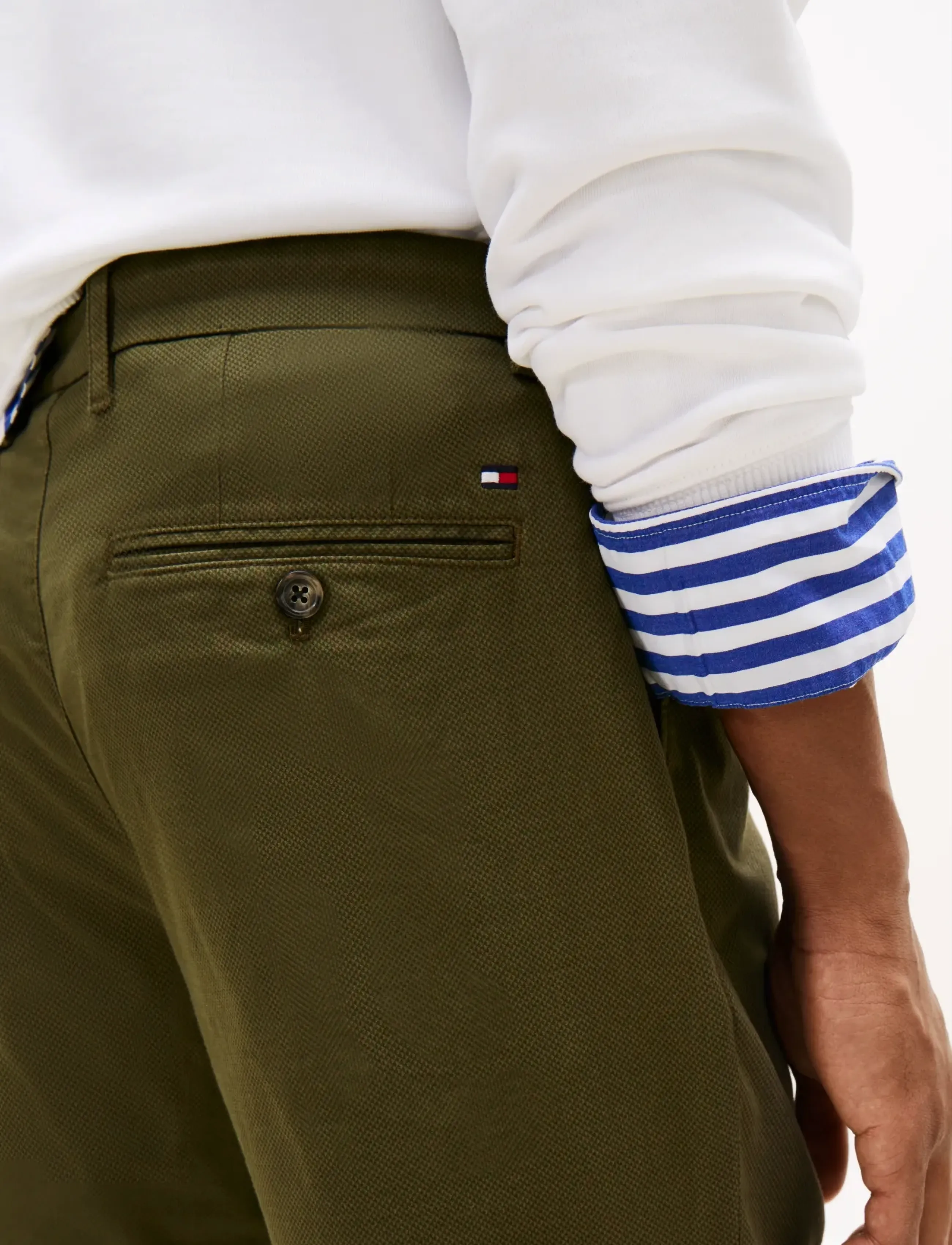 Tommy Hilfiger - DENTON PRINTED STRUCTURE CHINO - casual - dark greenery - 5