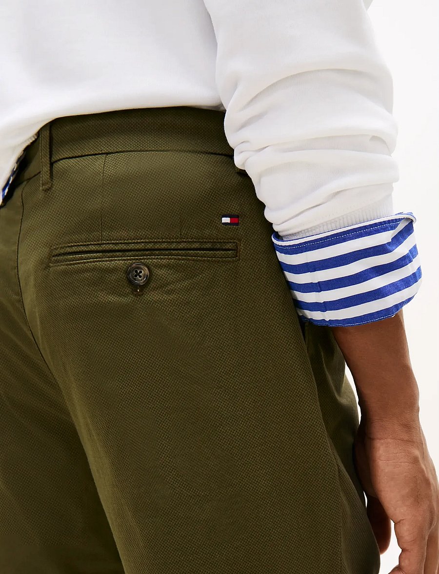 Tommy Hilfiger - DENTON PRINTED STRUCTURE CHINO - casual byxor - dark greenery - 5