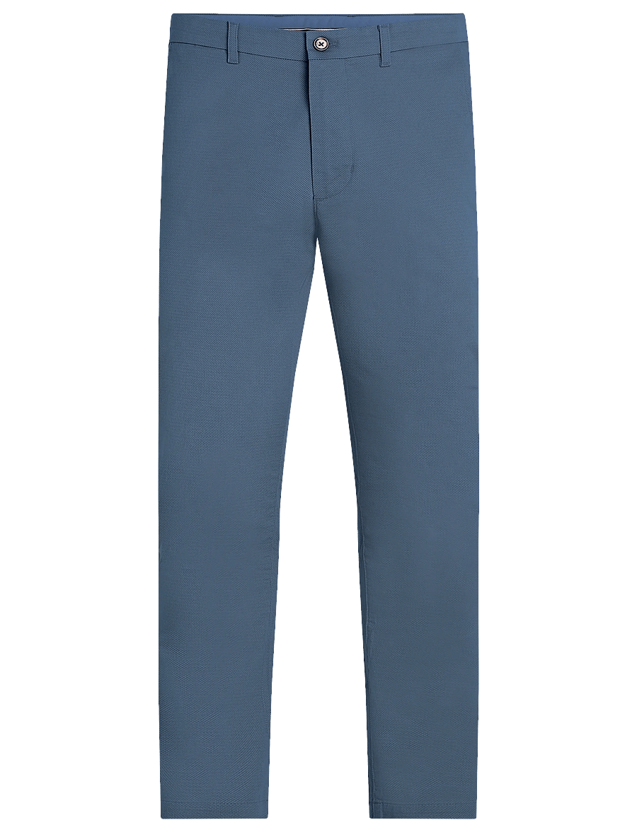 Tommy Hilfiger - BLEECKER PRINTED STRUCTURE CHINO - casual bukser - aegean sea - 1