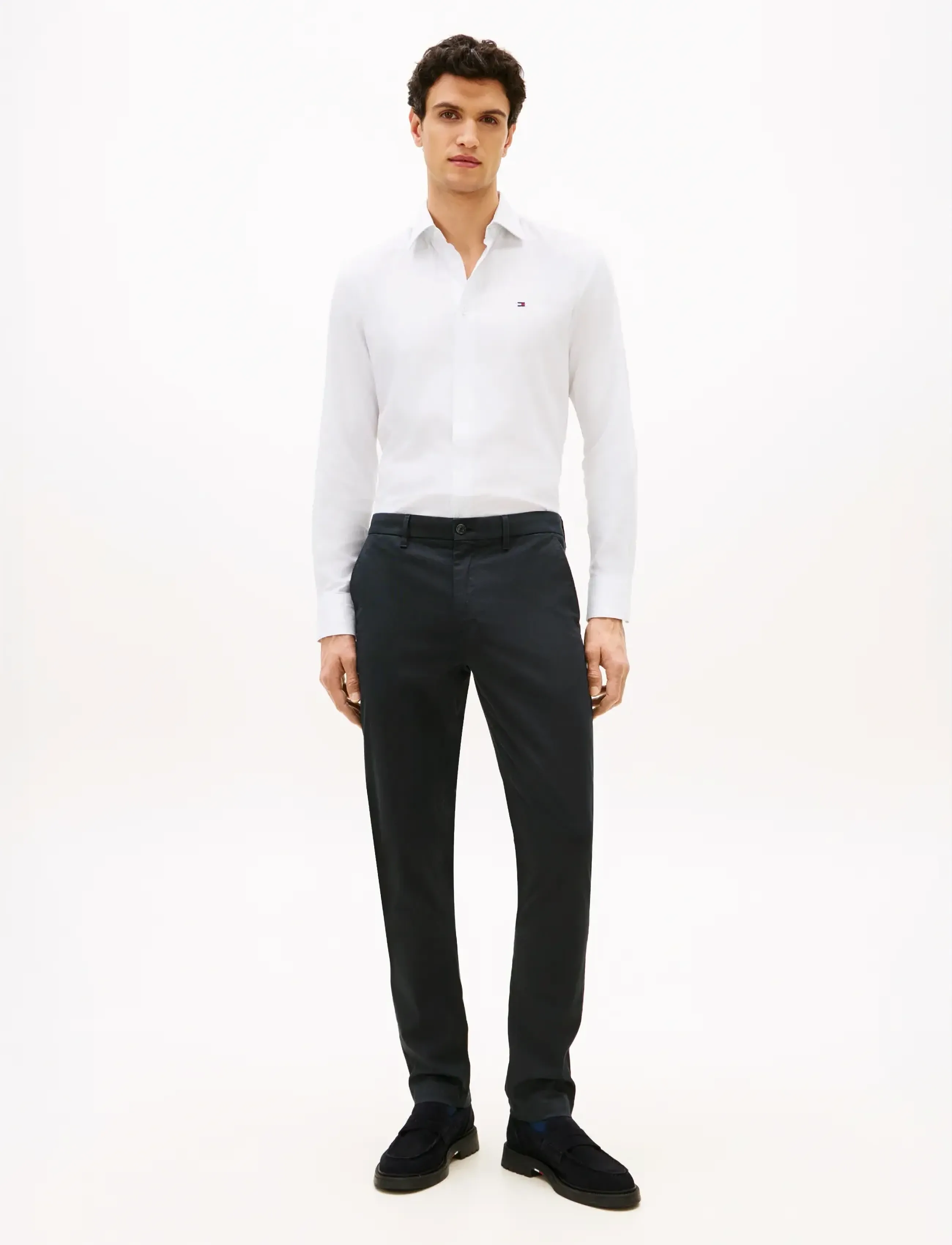 Tommy Hilfiger - BLEECKER PRINTED STRUCTURE CHINO - casual trousers - desert sky - 2