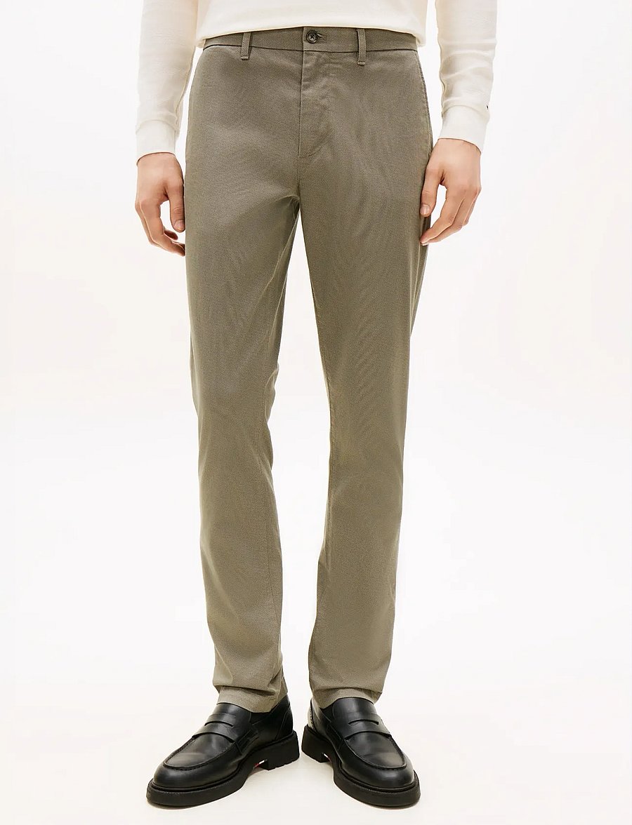 Tommy Hilfiger - BLEECKER PRINTED STRUCTURE CHINO - vabaajapüksid - hydrogen grey - 0