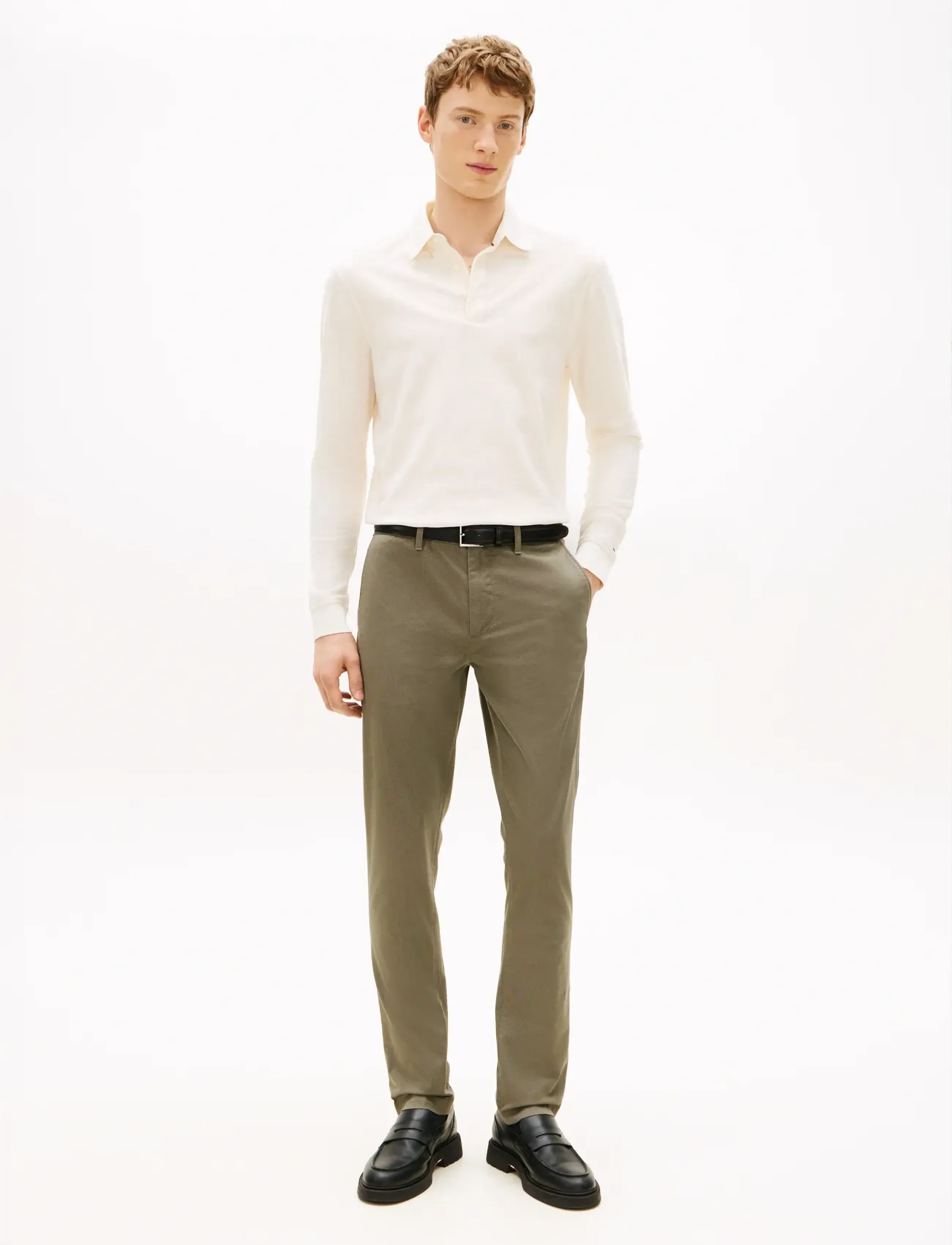 Tommy Hilfiger - BLEECKER PRINTED STRUCTURE CHINO - casual byxor - hydrogen grey - 2