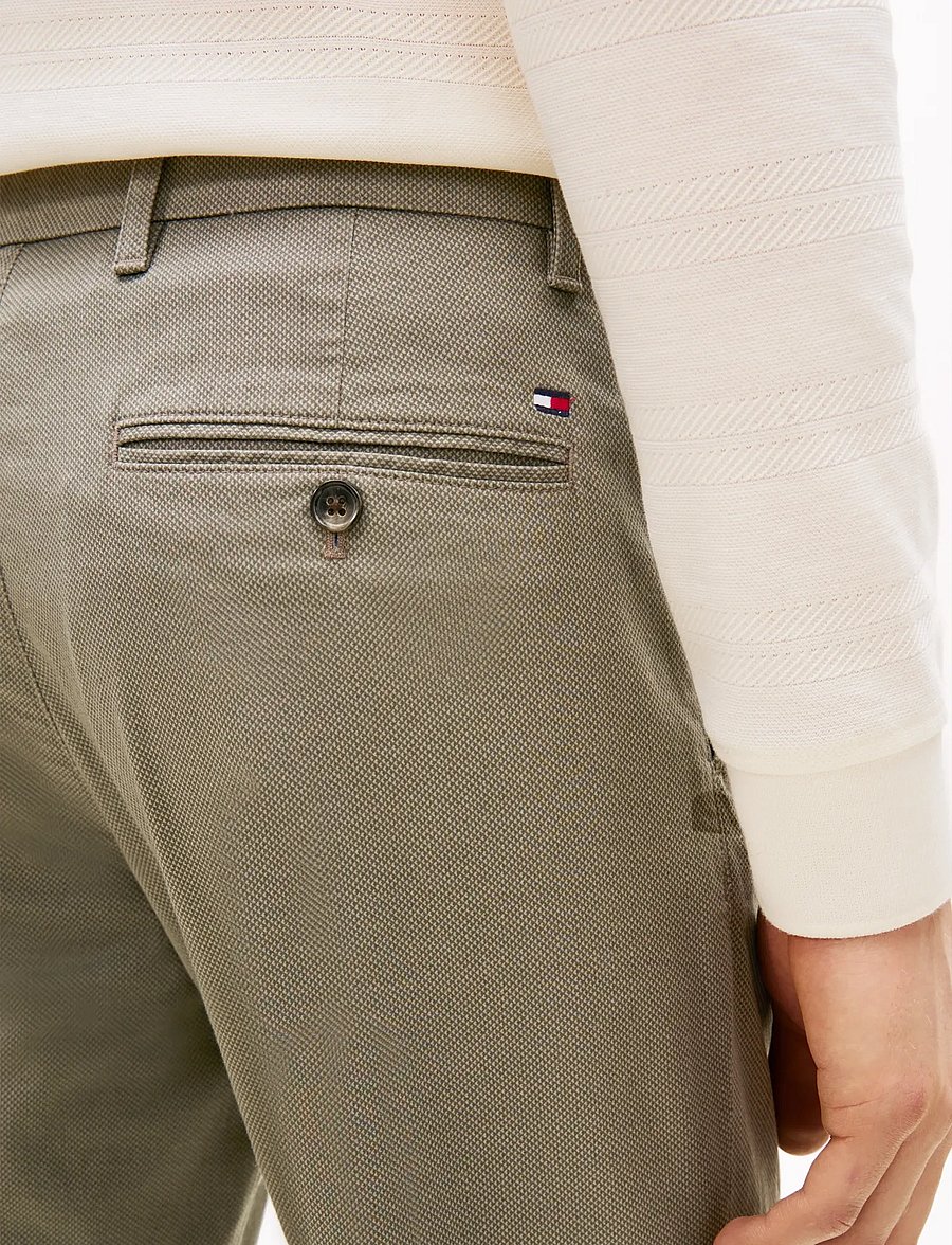 Tommy Hilfiger - BLEECKER PRINTED STRUCTURE CHINO - vabaajapüksid - hydrogen grey - 4
