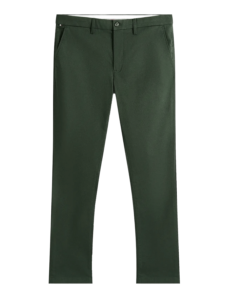 Tommy Hilfiger - BLEECKER PRINTED STRUCTURE CHINO - casual byxor - riverbed green - 1