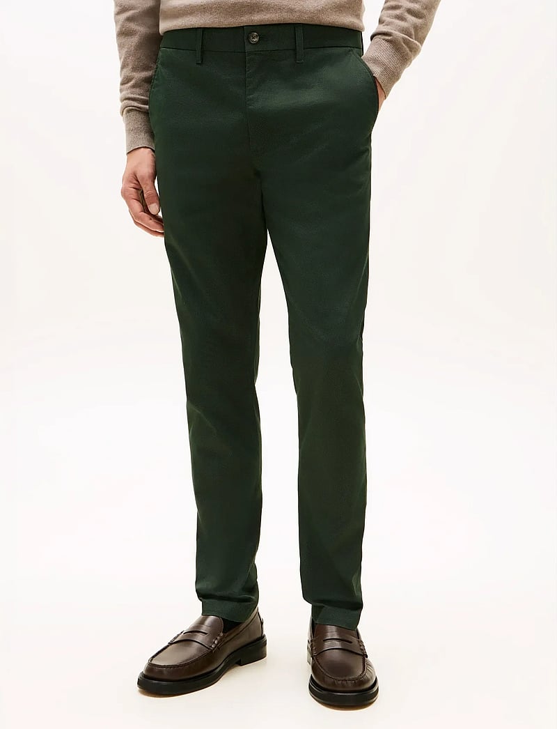 Tommy Hilfiger - BLEECKER PRINTED STRUCTURE CHINO - casual - riverbed green - 0