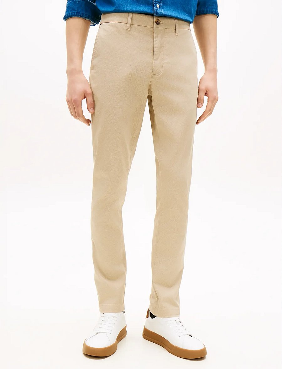 Tommy Hilfiger - BLEECKER PRINTED STRUCTURE CHINO - vabaajapüksid - sandalwood - 0