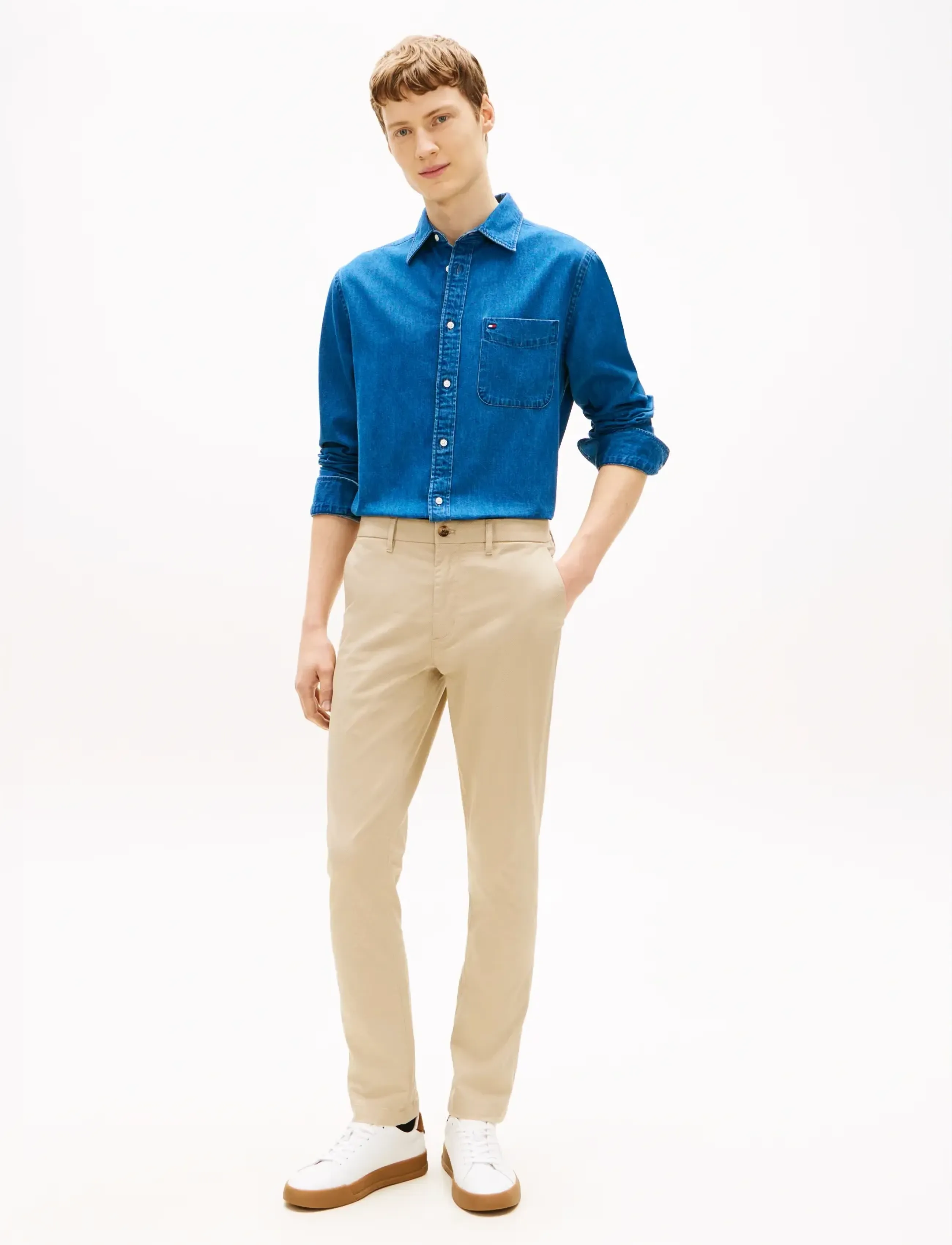 Tommy Hilfiger - BLEECKER PRINTED STRUCTURE CHINO - casual byxor - sandalwood - 2