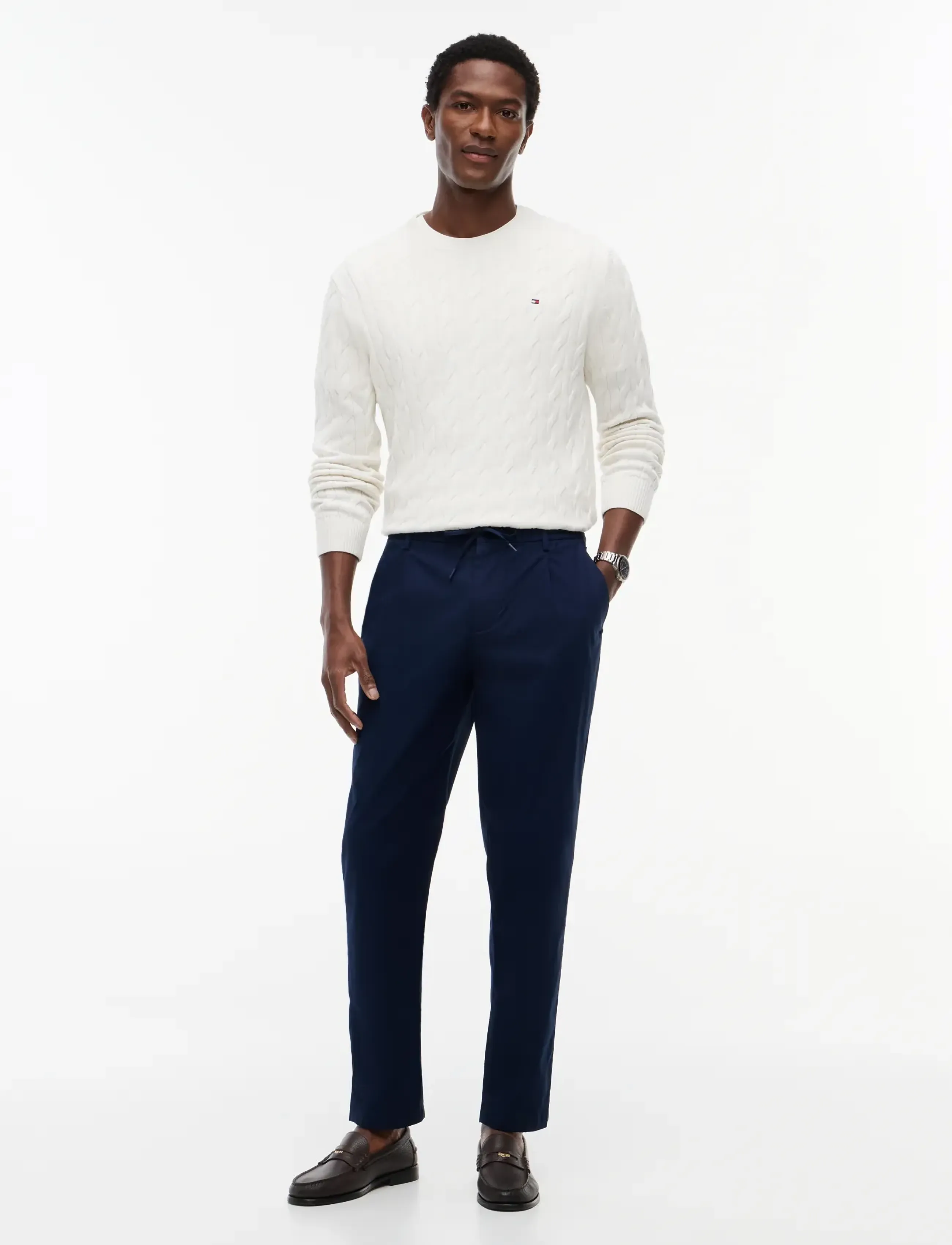 Tommy Hilfiger - HARLEM 3/4 EL TECH TWILL - carbon navy - 3
