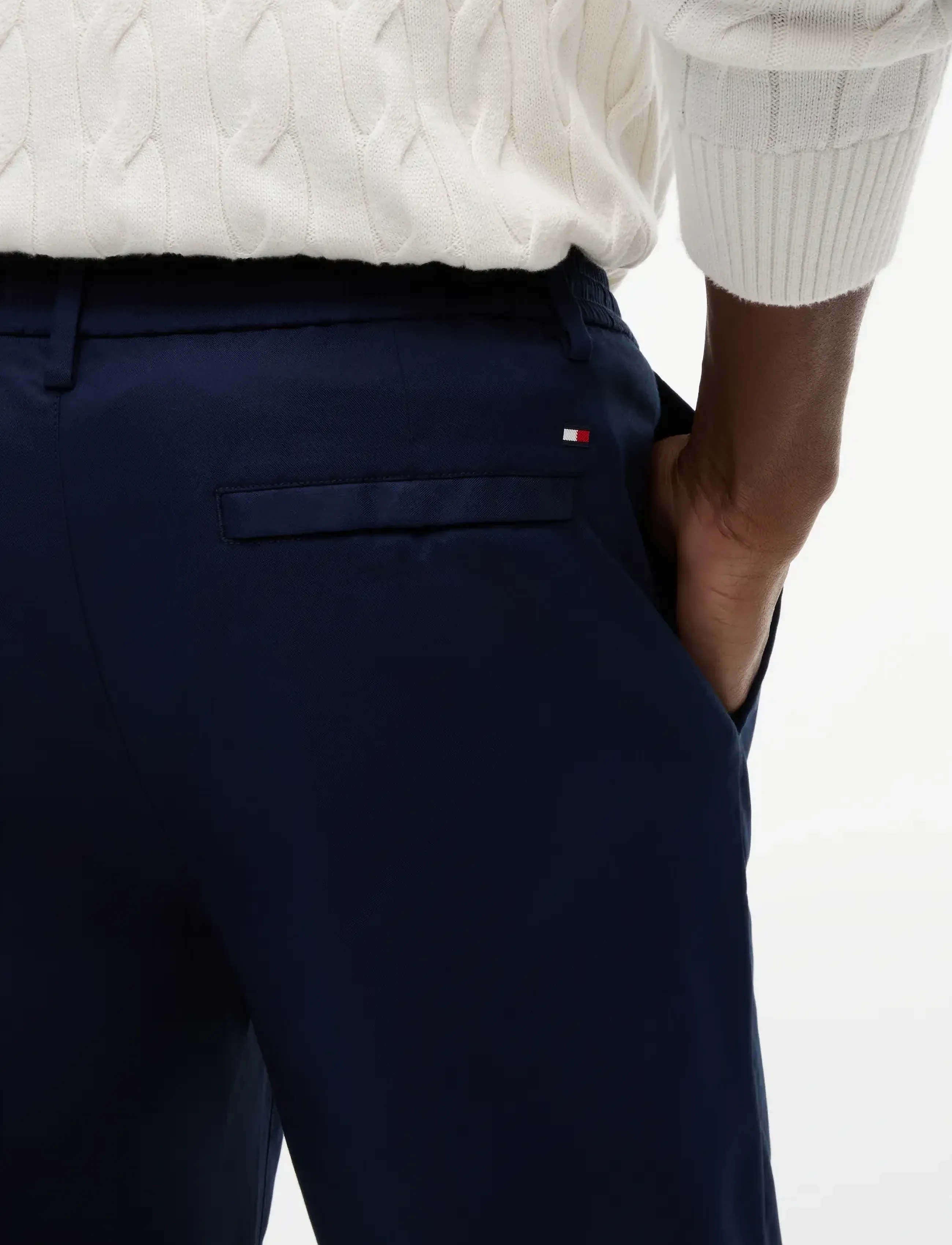 Tommy Hilfiger - HARLEM 3/4 EL TECH TWILL - carbon navy - 4